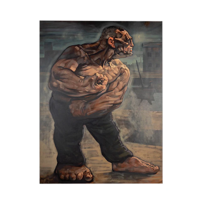 Peter Howson, Scottish 1958-, Blind Leading The Blind V