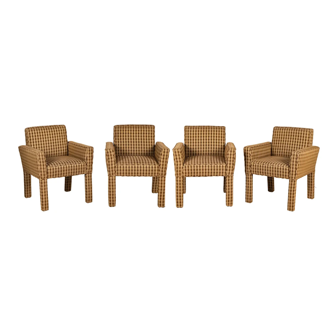 Four Contemporary Upholstered Game Chairs