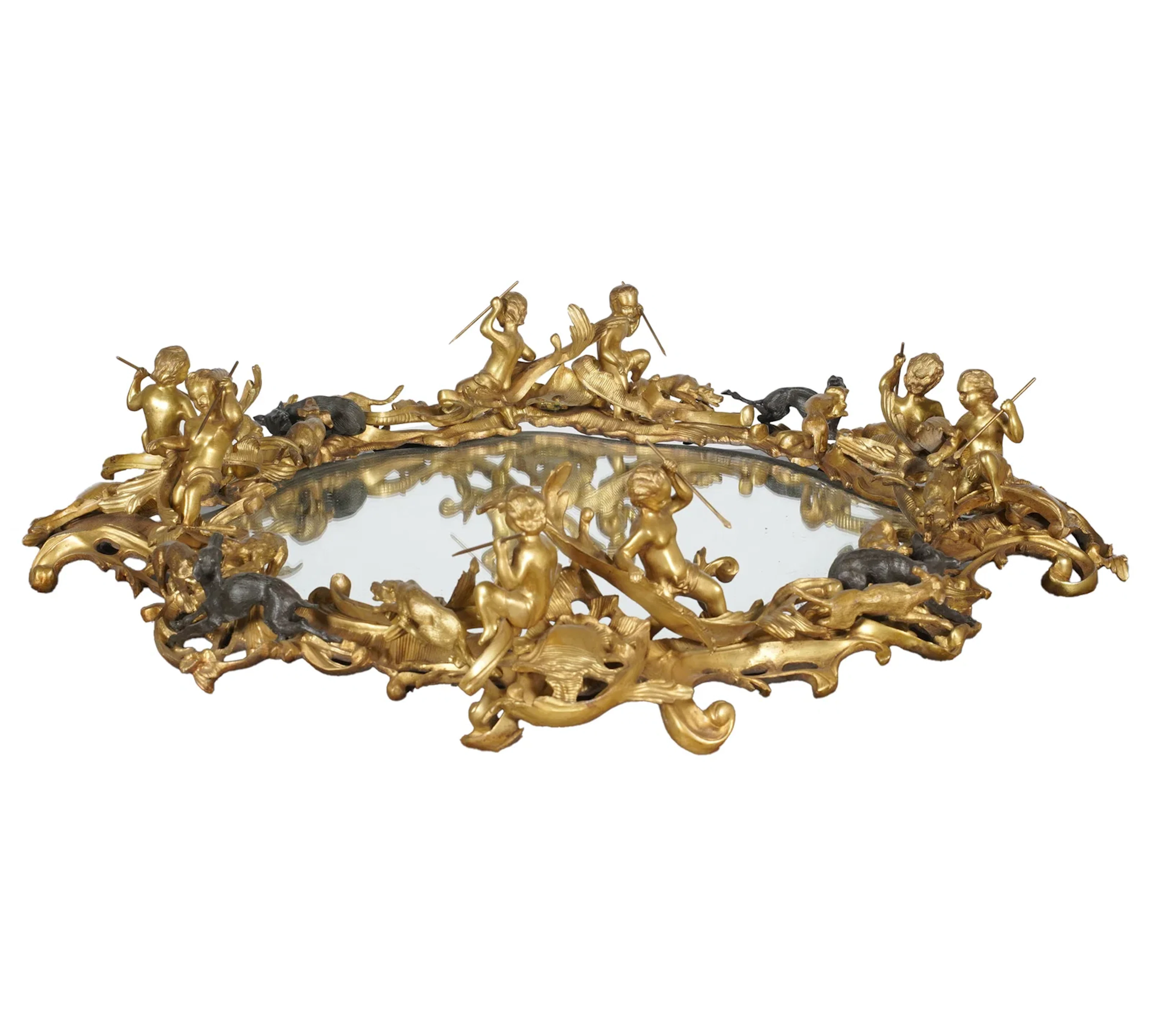A French Louis XV-Style Bronze and Gilt Bronze Surtout de Table