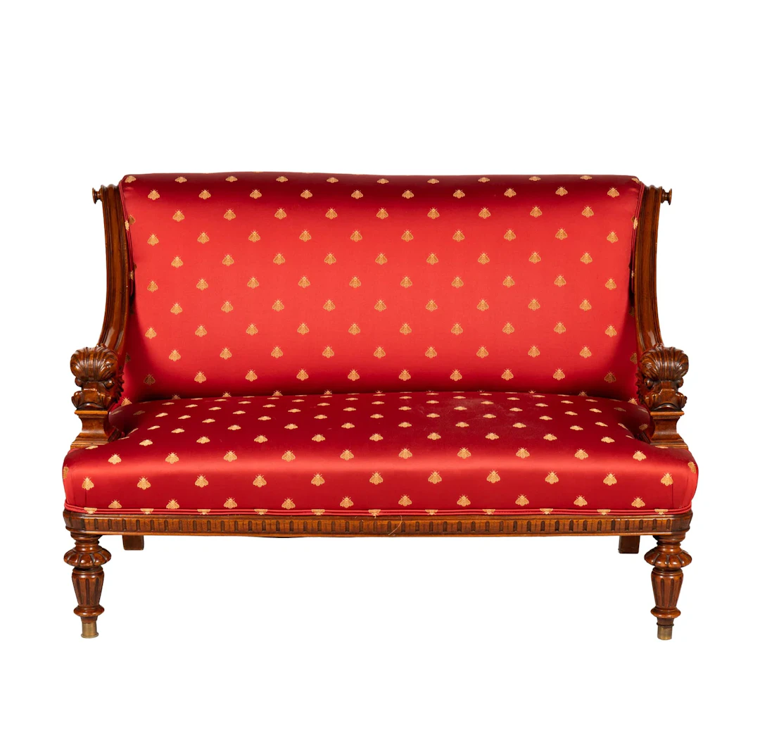 A Renaissance Revival Settee