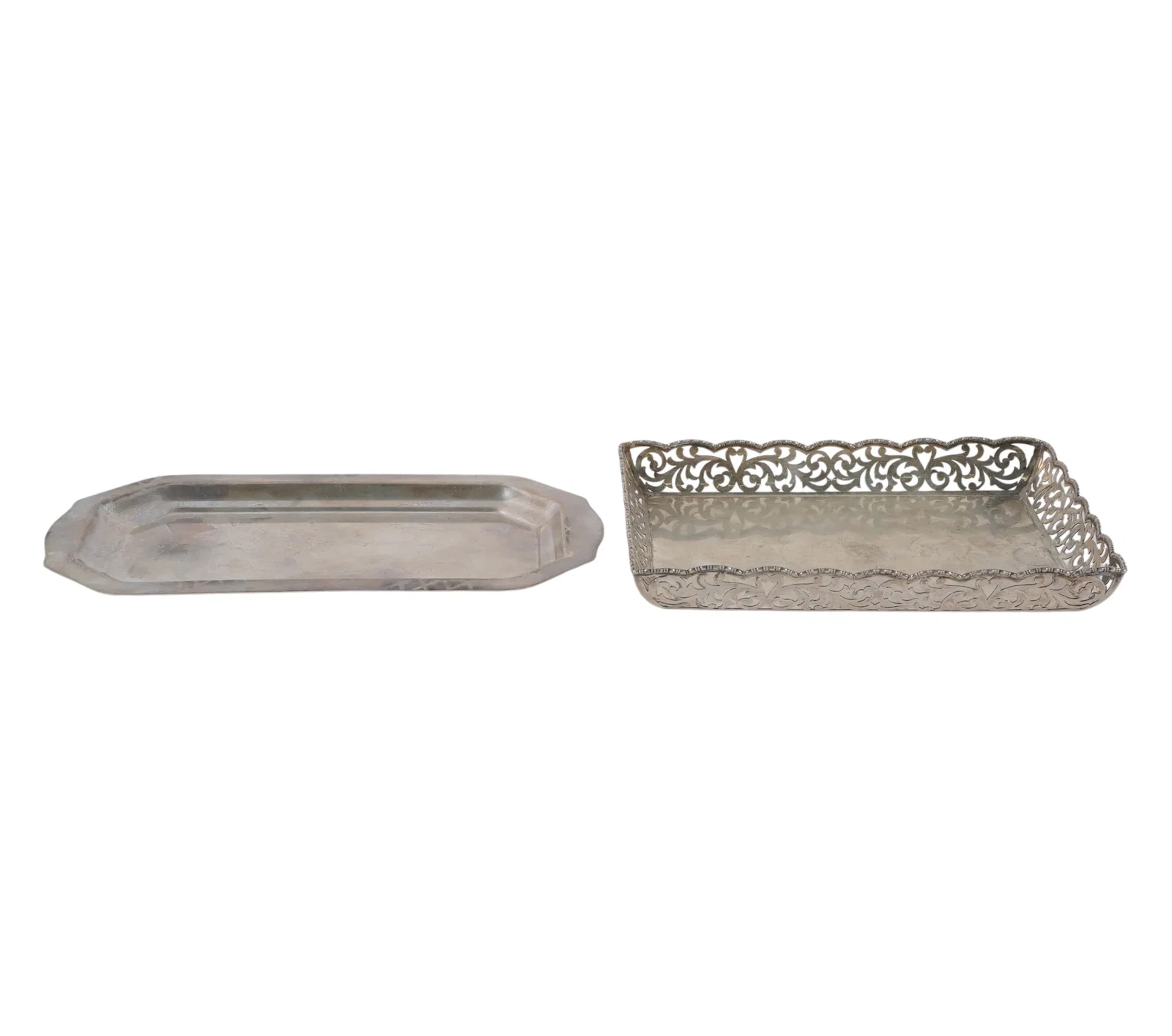 Two Silver Trays