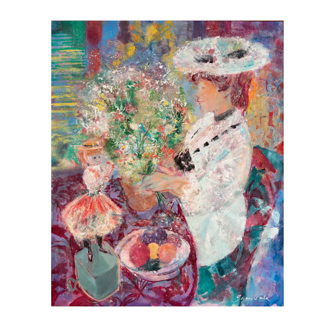 Emilio Grau Sala, Catalan 1911-1975, Woman with Flowers