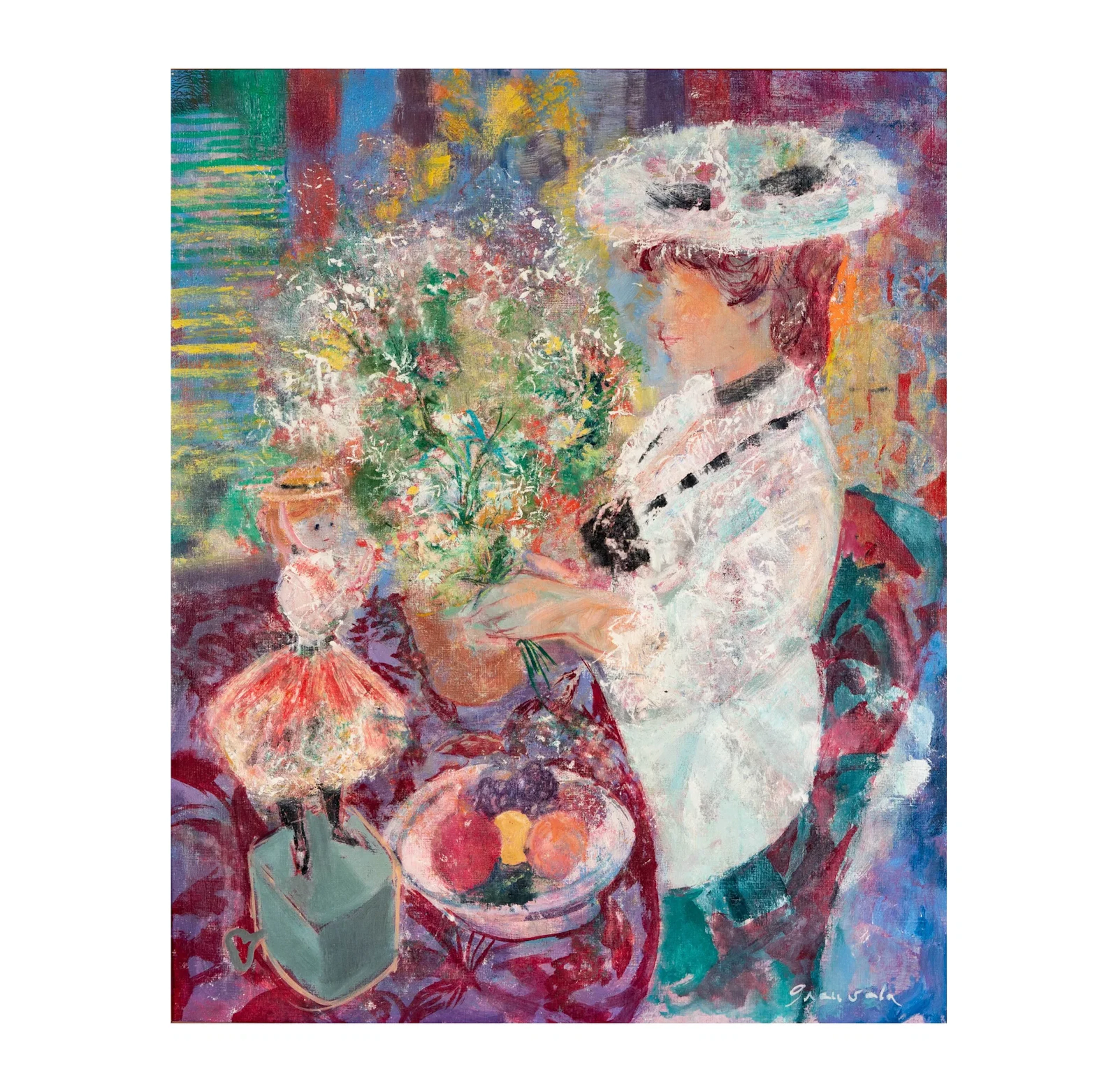 Emilio Grau Sala, Catalan 1911-1975, Woman with Flowers
