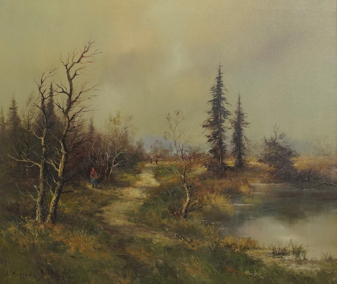 20th Century: Forest Landscape with Figures
