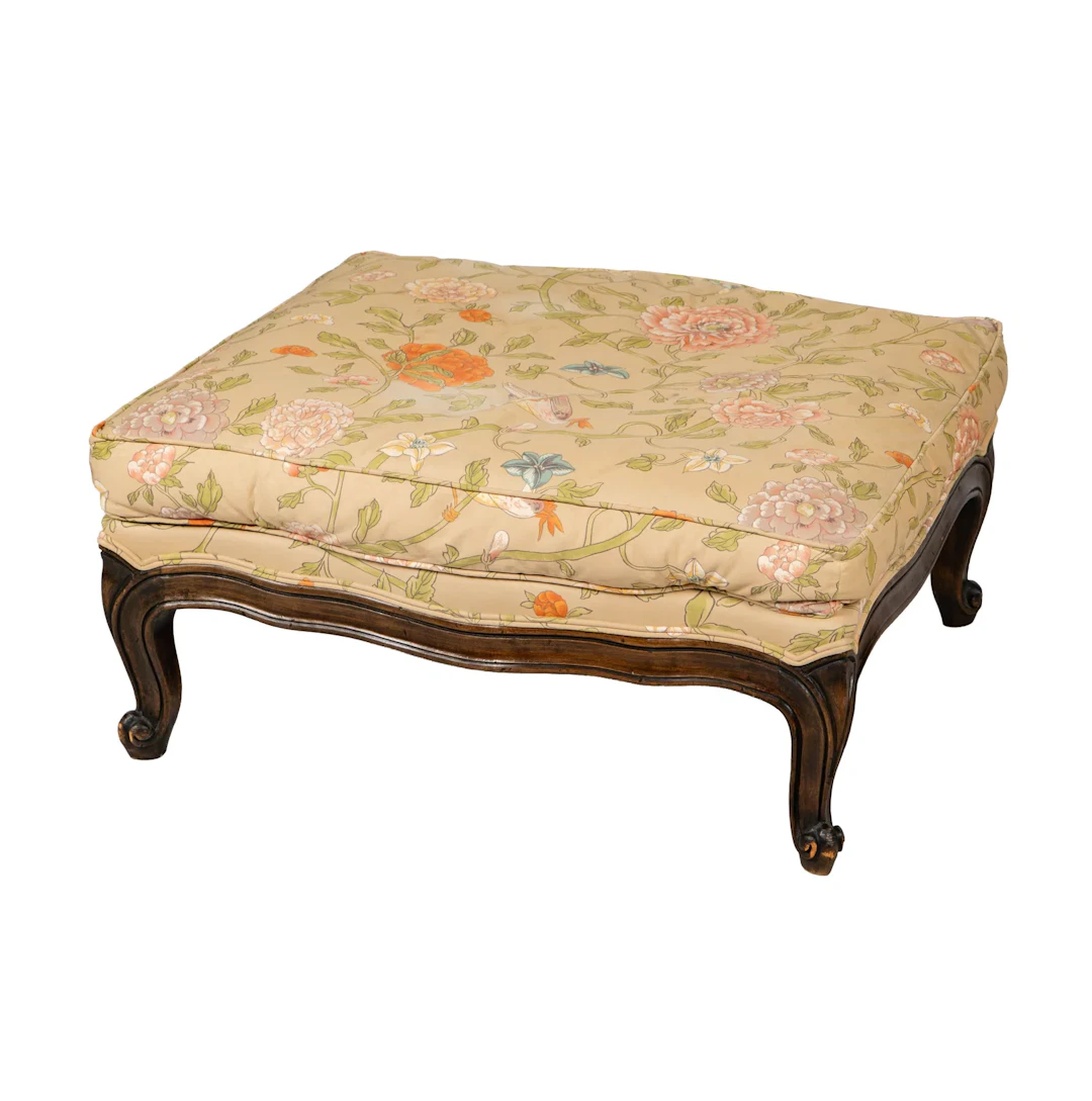 Louis XV-Style Upholstered Ottoman