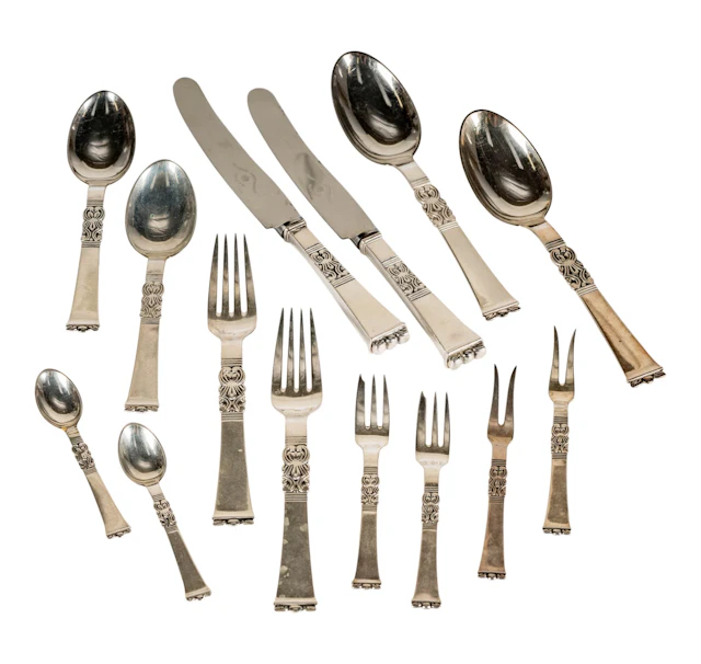 A Collection of Frigast Danish Sterling Flatware