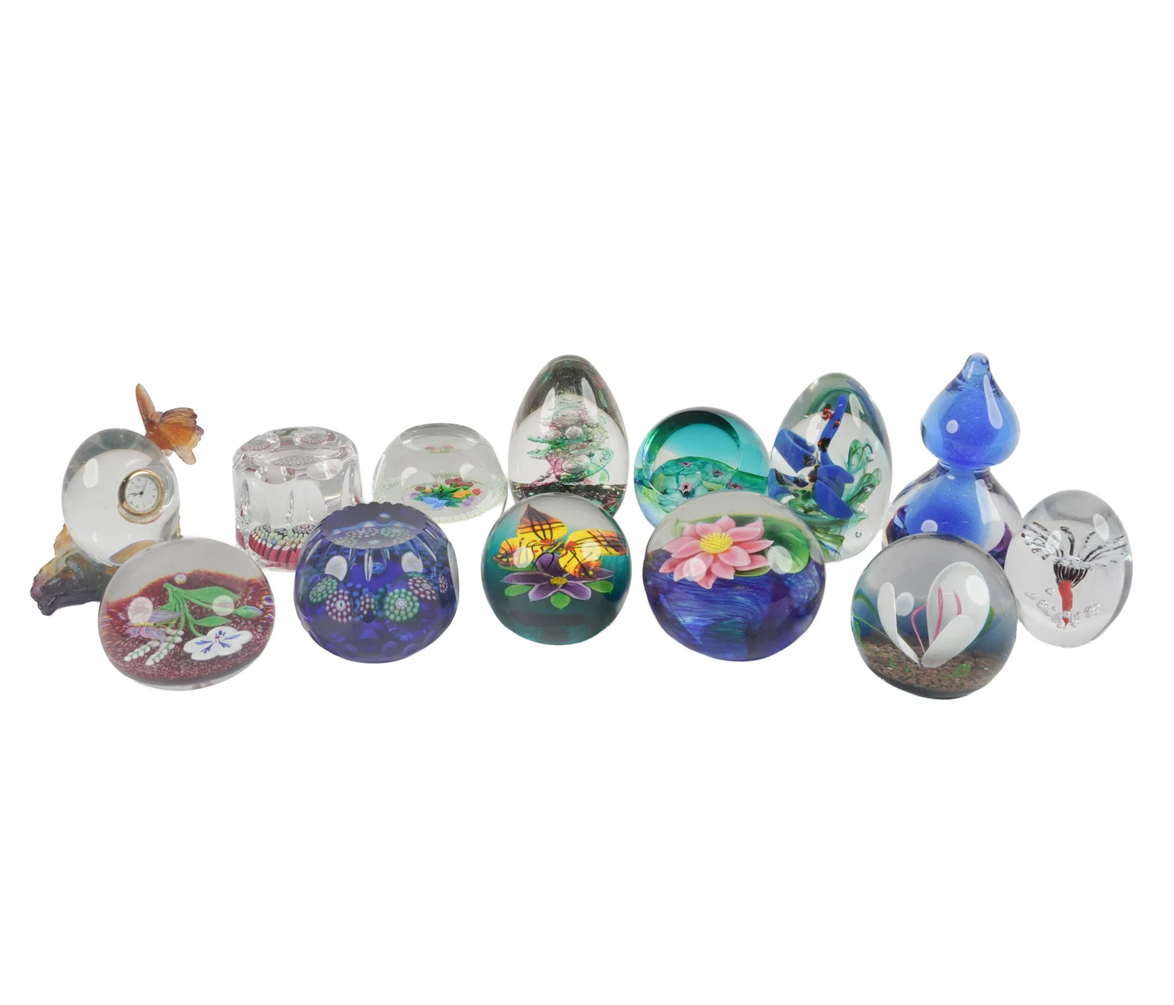 A Collection of Art Glass Paperweights