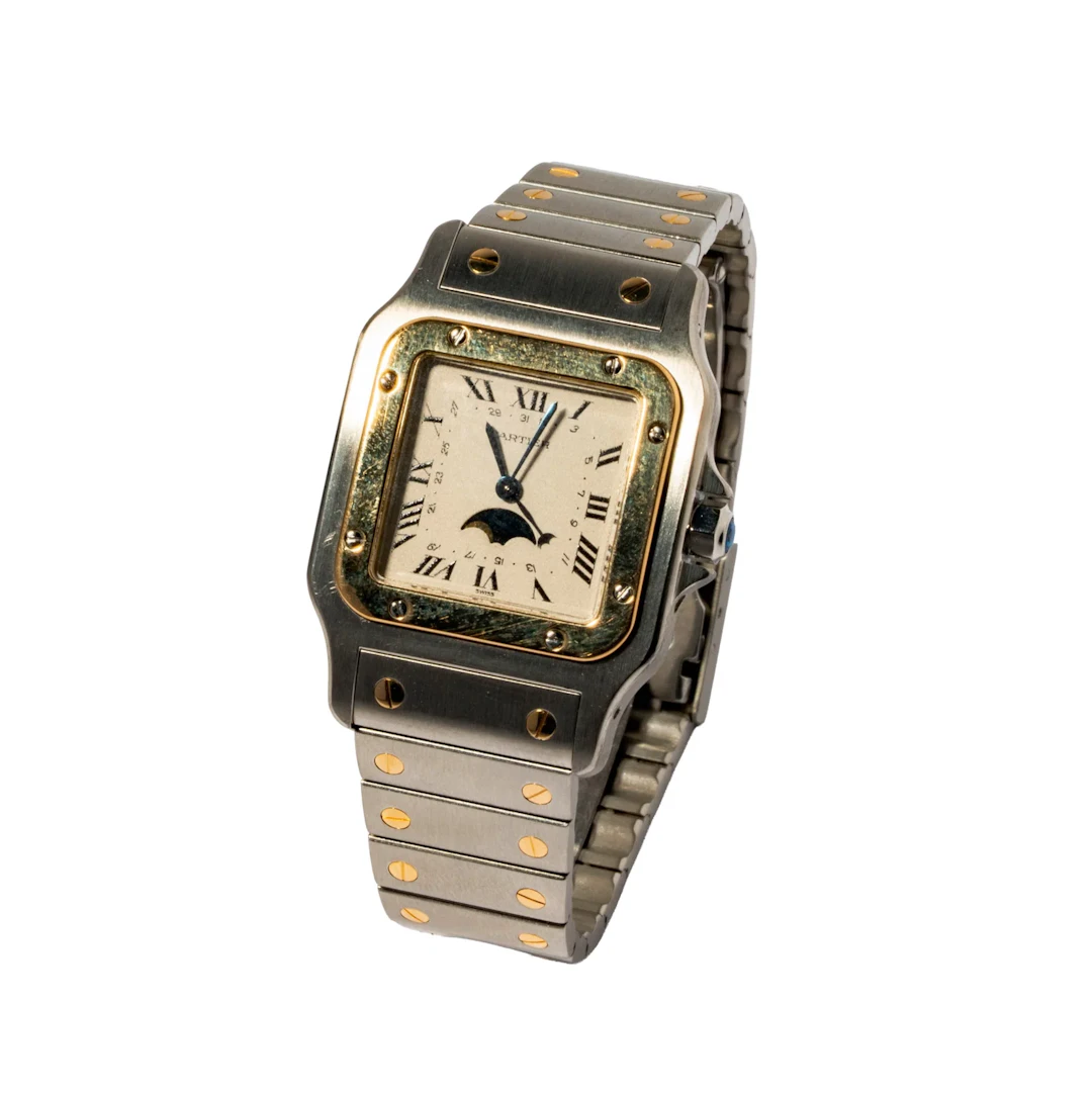 Cartier Santos Galbee Stainless Steel and 18K Yellow Gold Watch