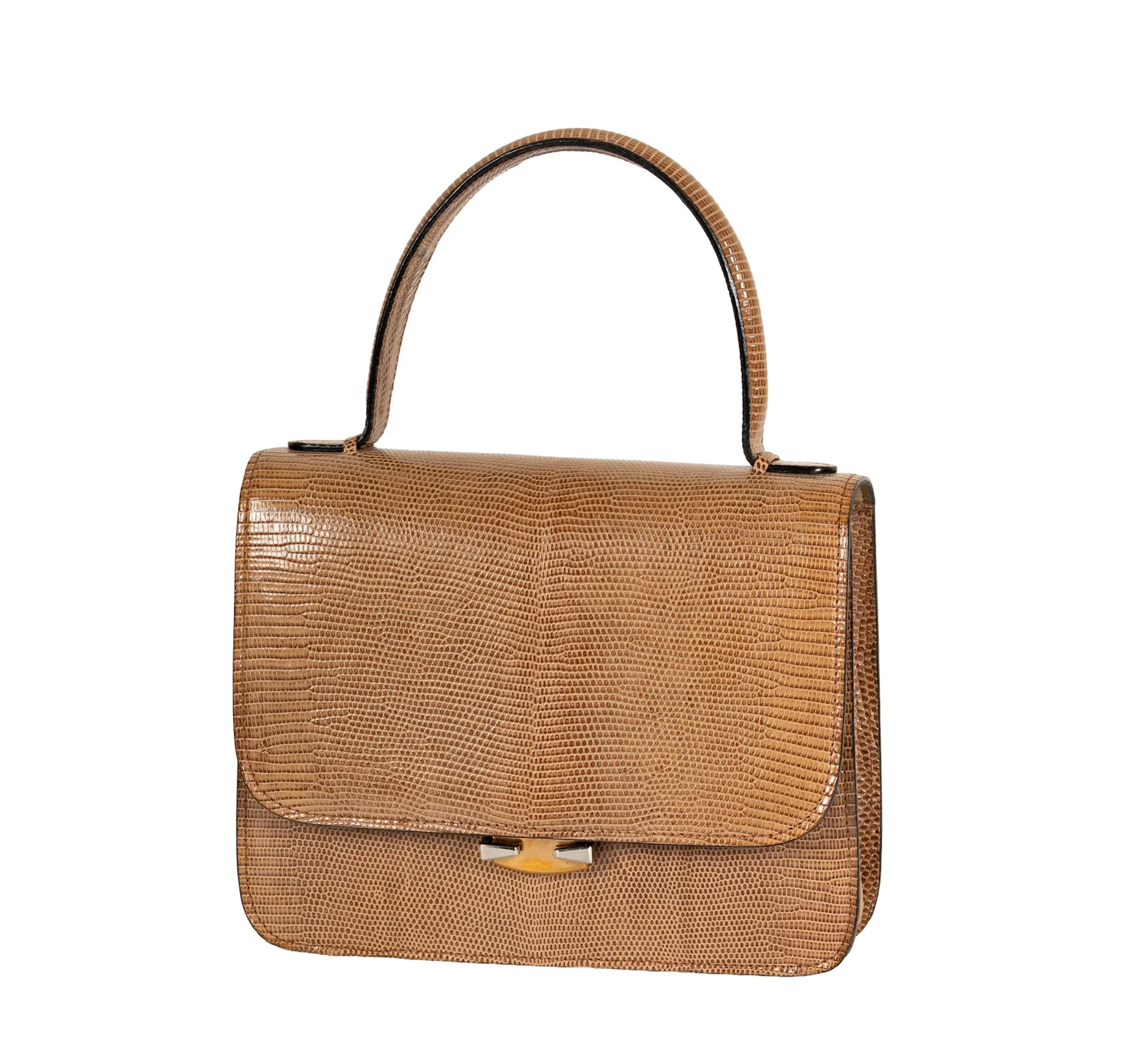 Lederer Tan Leather Clutch
