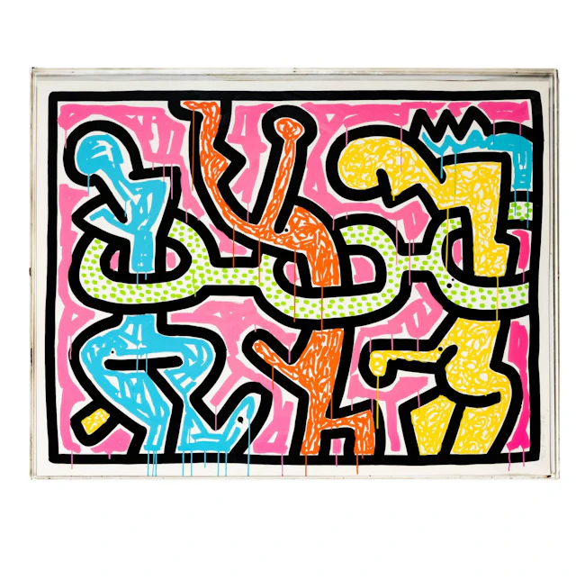 Keith Haring, American 1958-1990, Flowers II