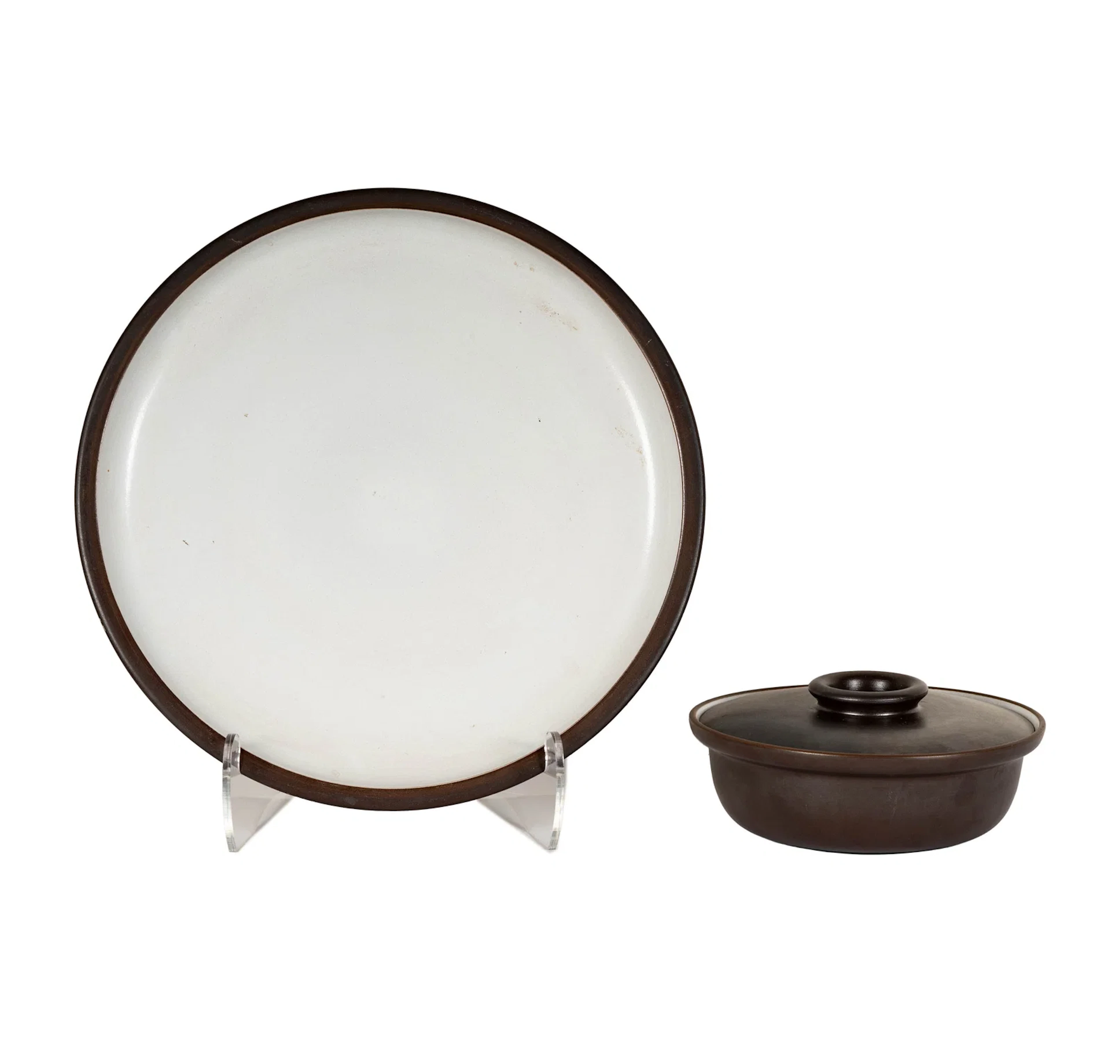 Large Charger and Covered Bowl