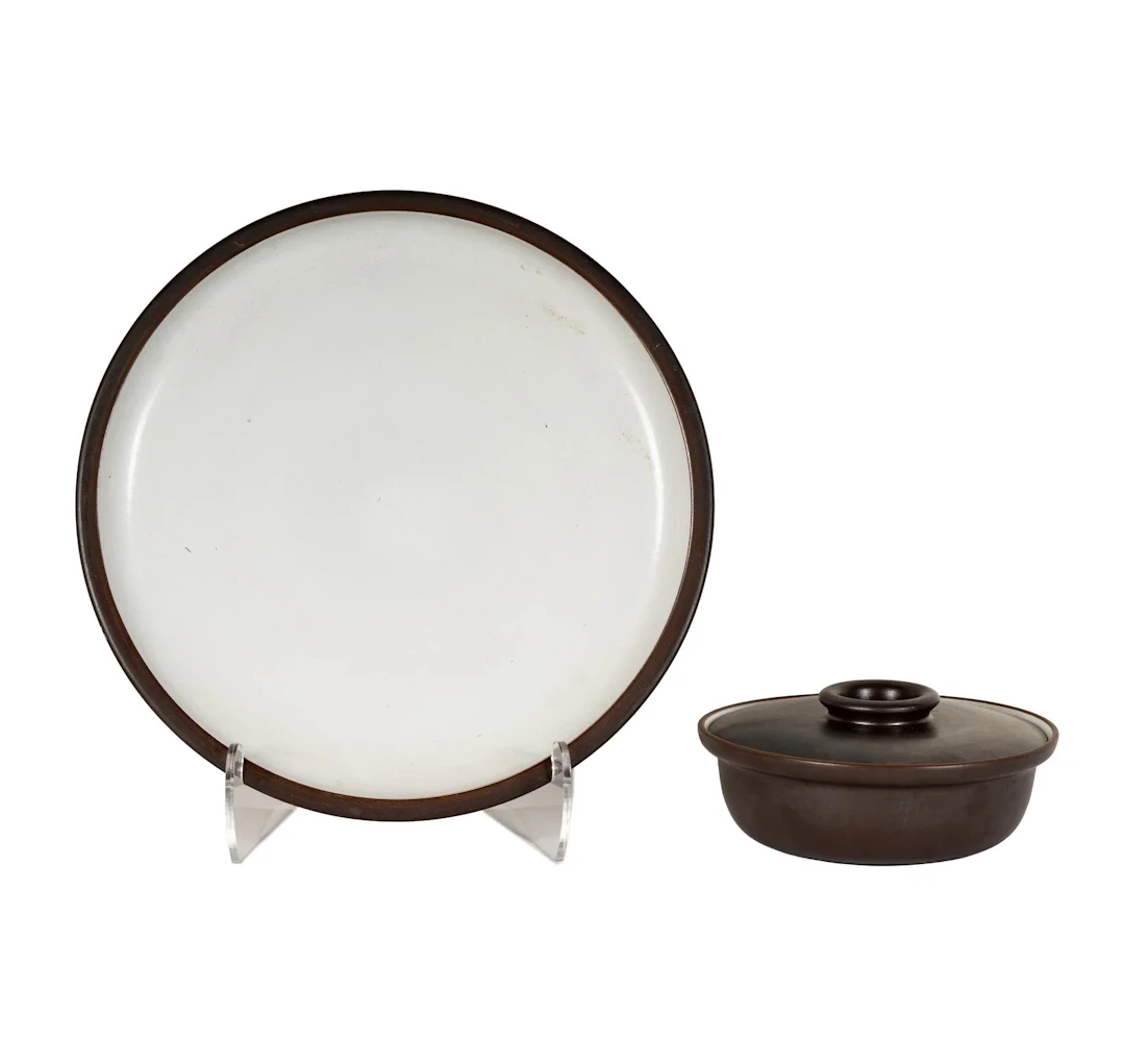 Large Charger and Covered Bowl