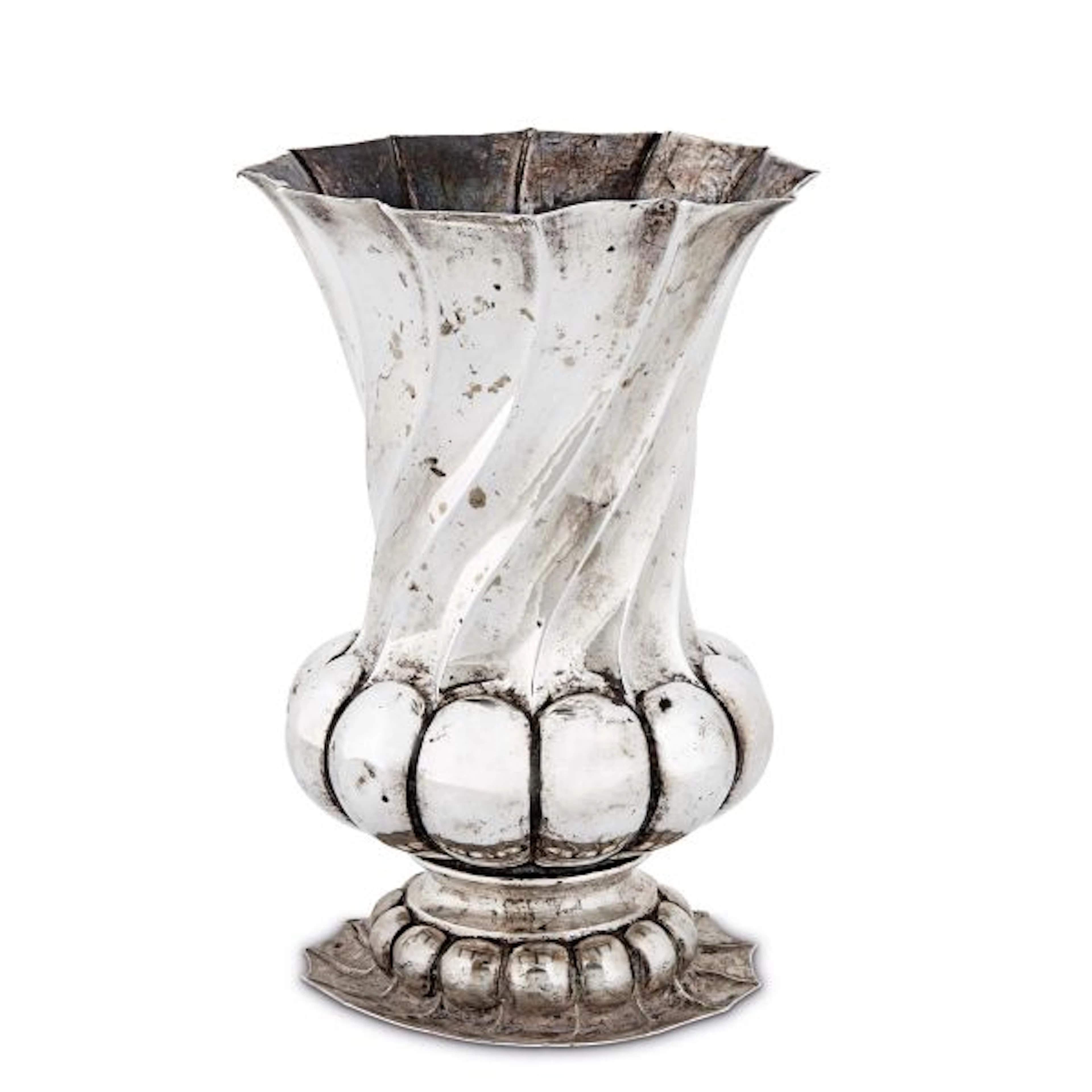 A SMALL SILVER VASE, ITALY, EARLY 20TH CENTURY