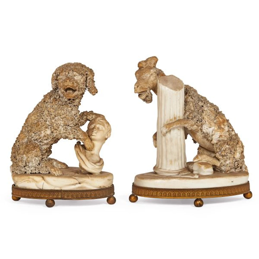 TWO NEAPOLITAN GROUPS, REAL FABBRICA FERDINANDEA, VENUTI PERIOD, 1790–1800