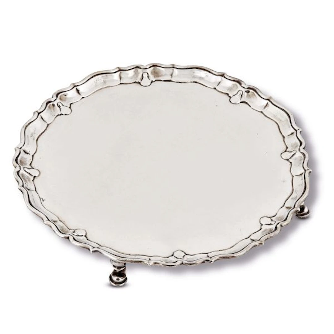 A SILVER SALVER, ROBERT ABERCROMBY, LONDON, 1736/1737