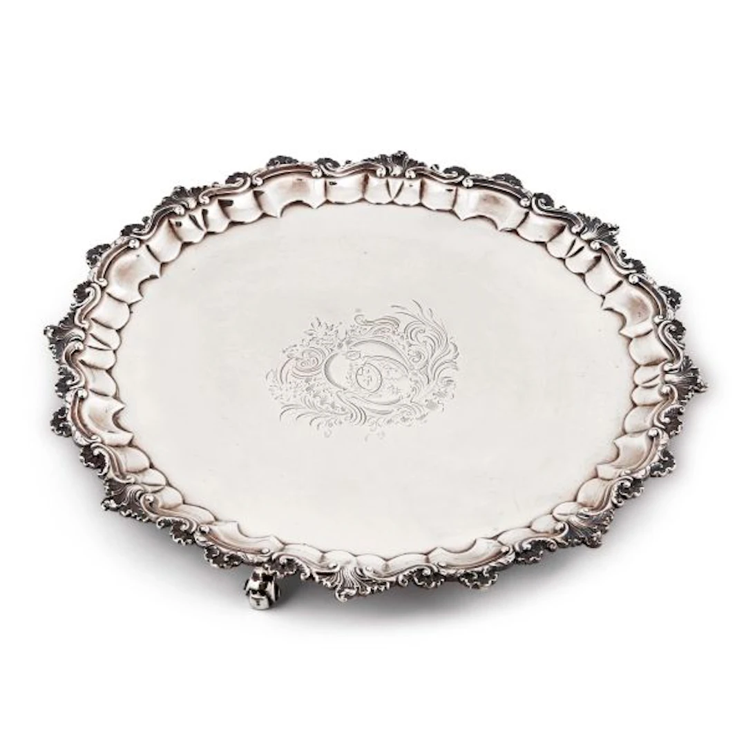A SILVER SALVER, THOMAS DANIEL, LONDON, 1788