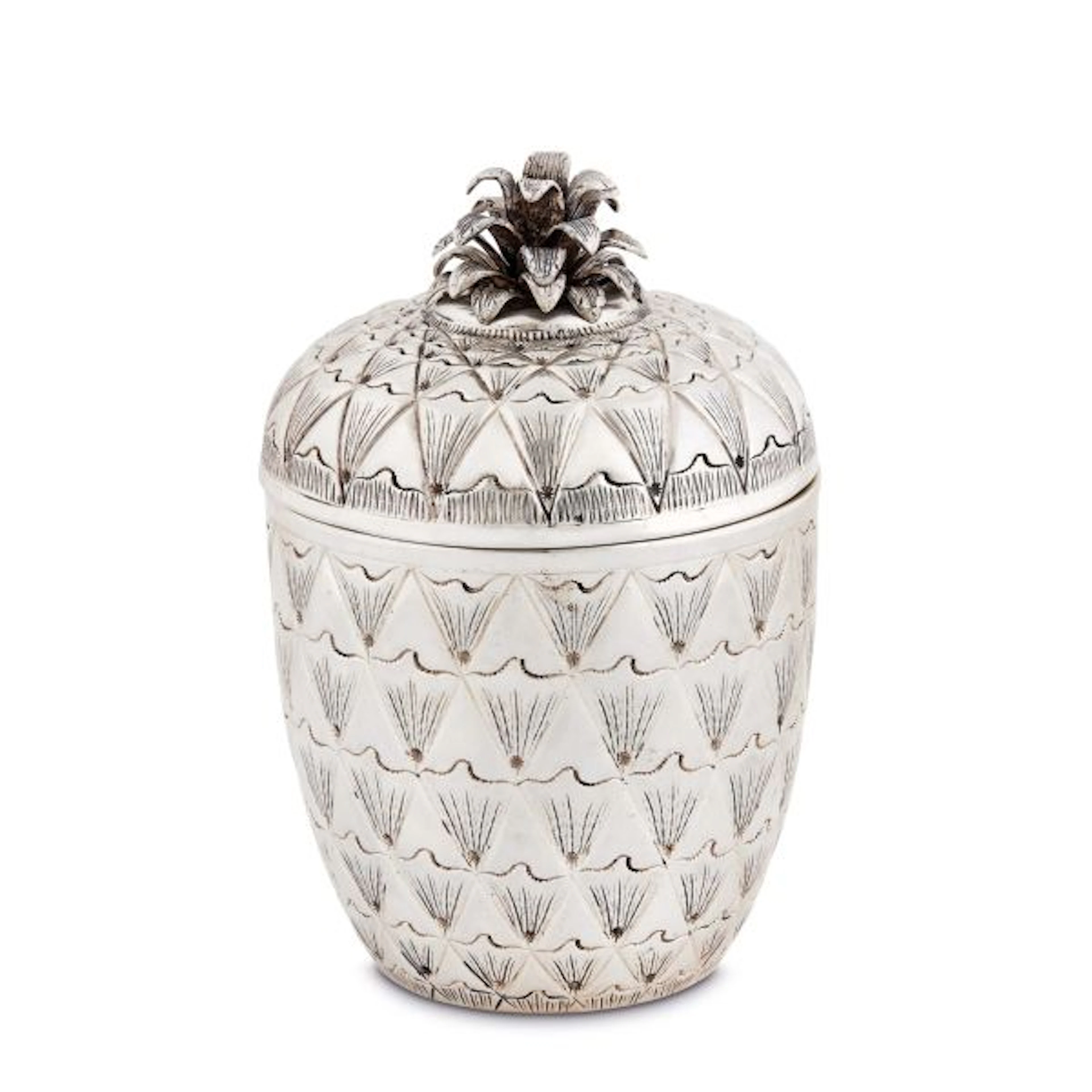 A SILVER PINEAPPLE-SHAPED ICE BUCKET, ALESSANDRIA, 20TH CENTURY