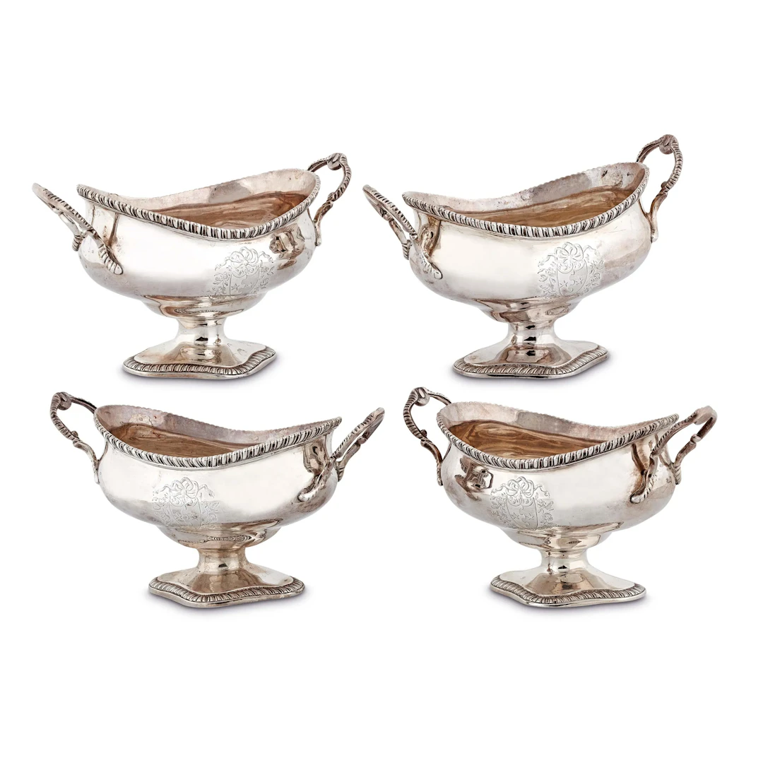 FOUR SAUCE BOATS, GEORGE SMITH II, LONDON, 1770