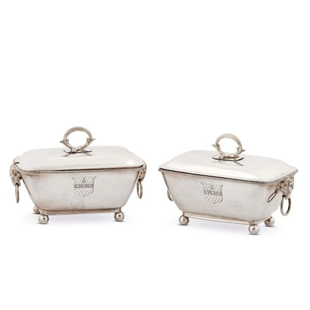 A PAIR OF SAUCE BOATS AND COVERS, JOHN REILY, LONDON, 1801/1802