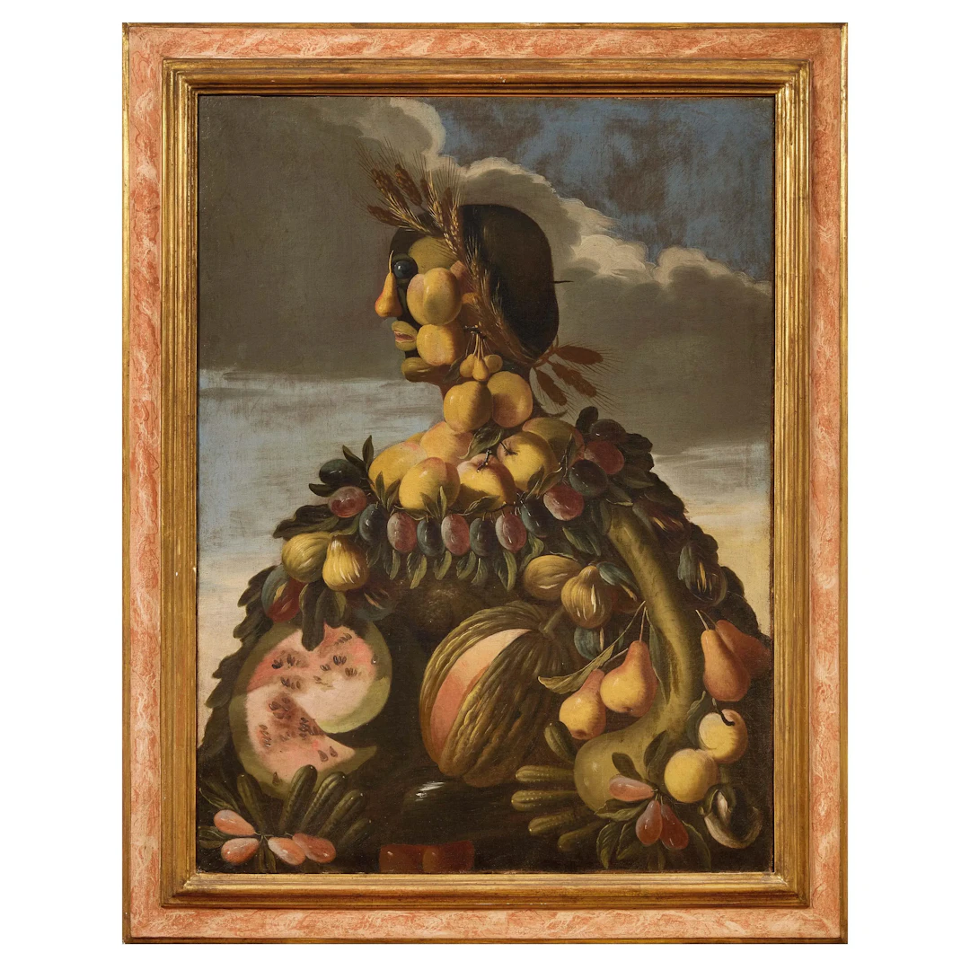 Lombard painter, 18th-19th century, anthropomorphic figures, a pair