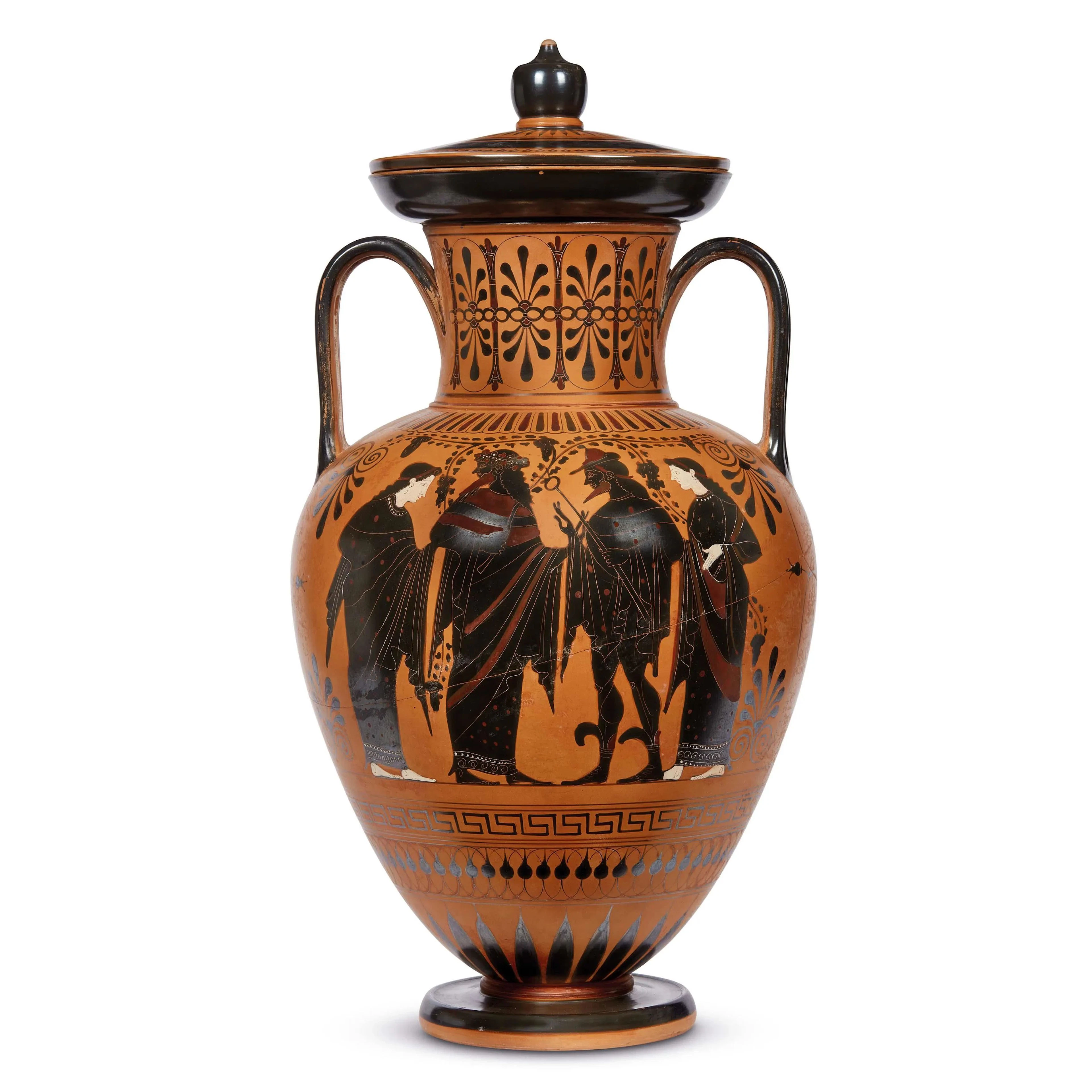 A LARGE ATTIC AMPHORA WITH LID, 19TH CENTURY
