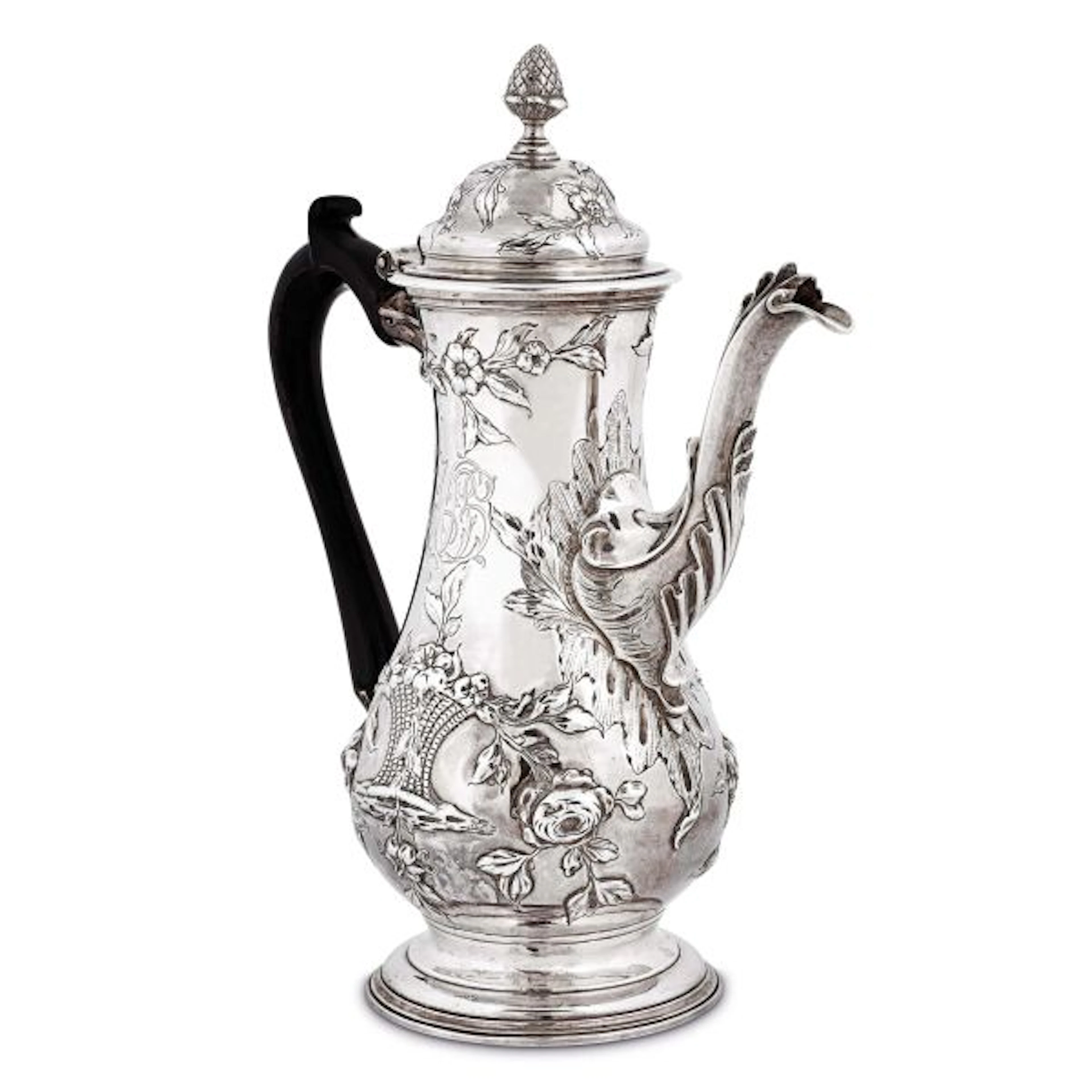 A SILVER COFFEE POT, THOMAS WHIPHAM & CHARLES WRIGHT, LONDON, 1769