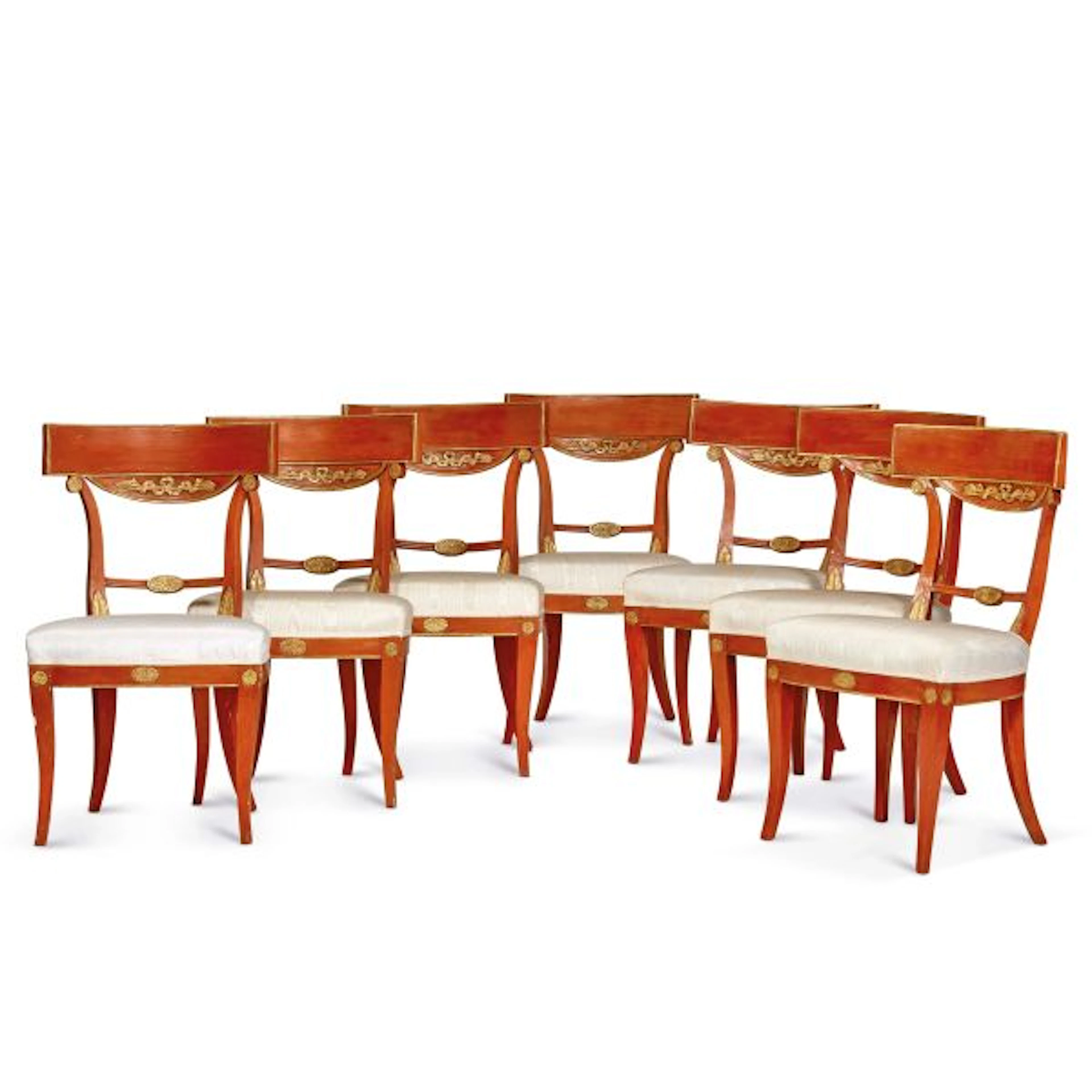 SEVEN TUSCAN CHAIRS, LATE 18TH CENTURY