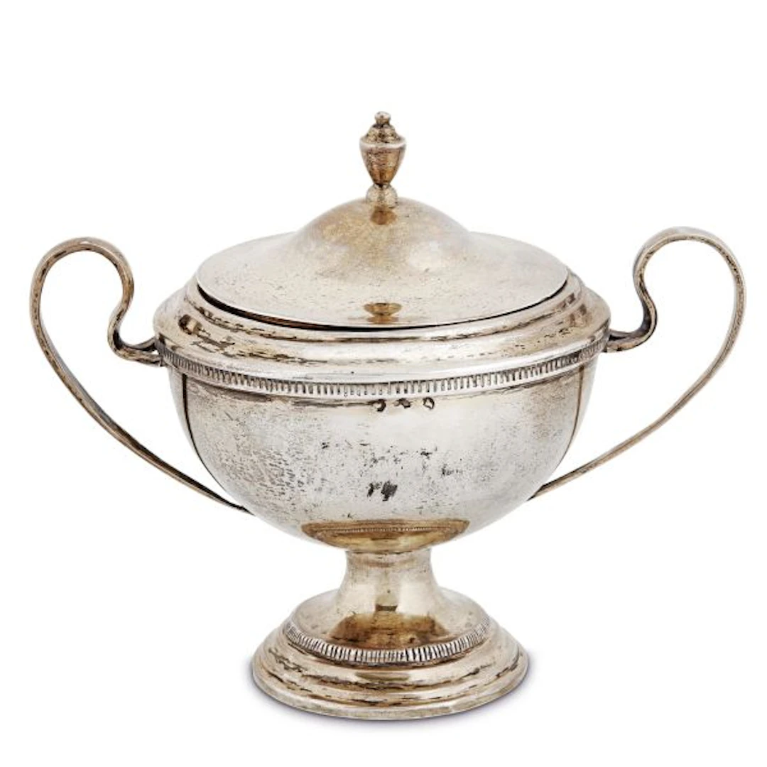 A SILVER SUGAR BOWL, VENICE, 19TH CENTURY
