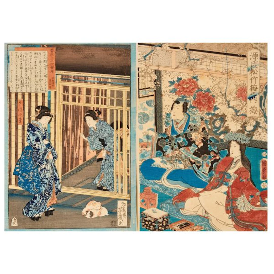 A PAIR OF WOODBLOCK PRINTS, JAPAN, EDO-MEIJI PERIOD, 19TH CENTURY