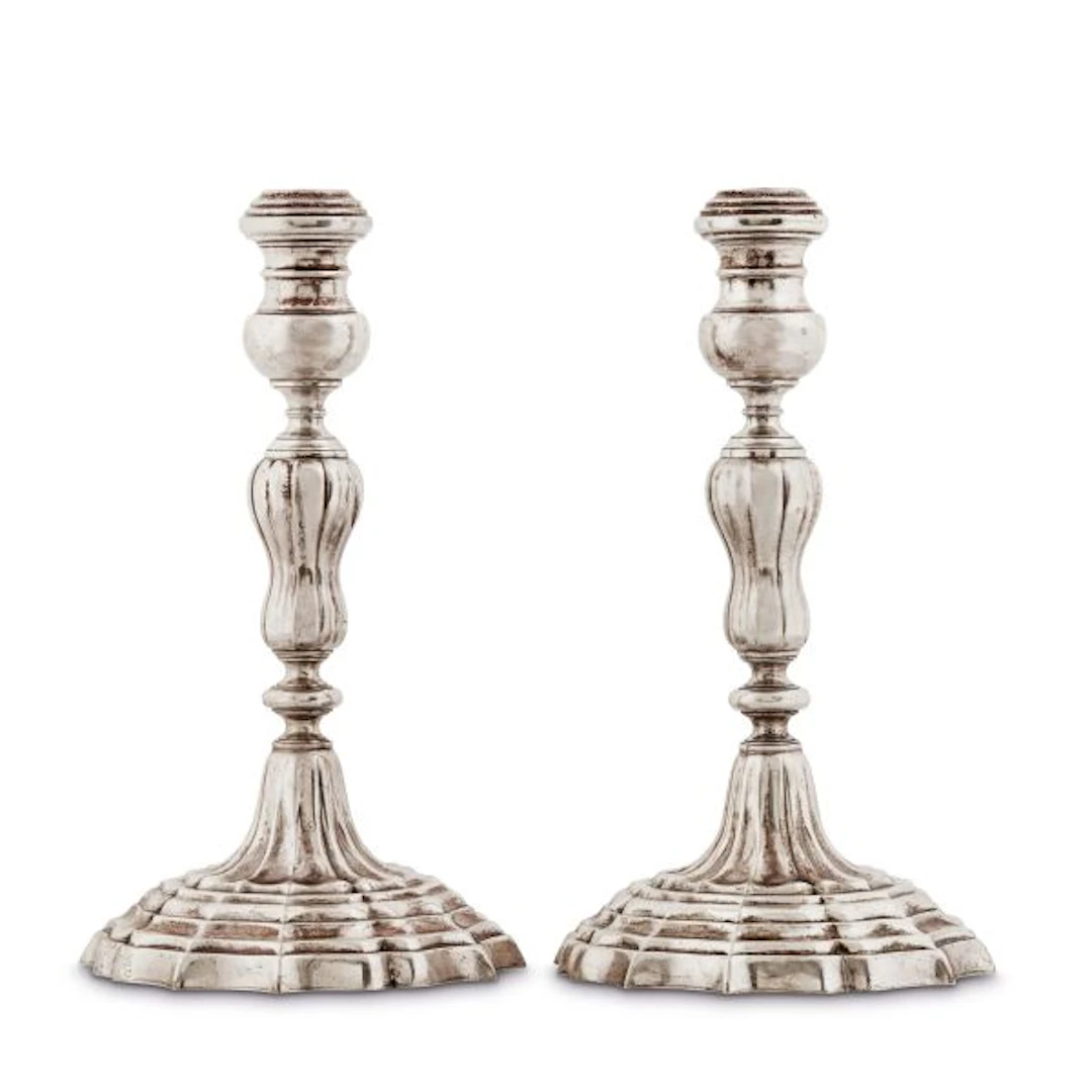 A PAIR OF SILVER CANDLESTICKS, BRANDIMARTE, FLORENCE, 20TH CENTURY