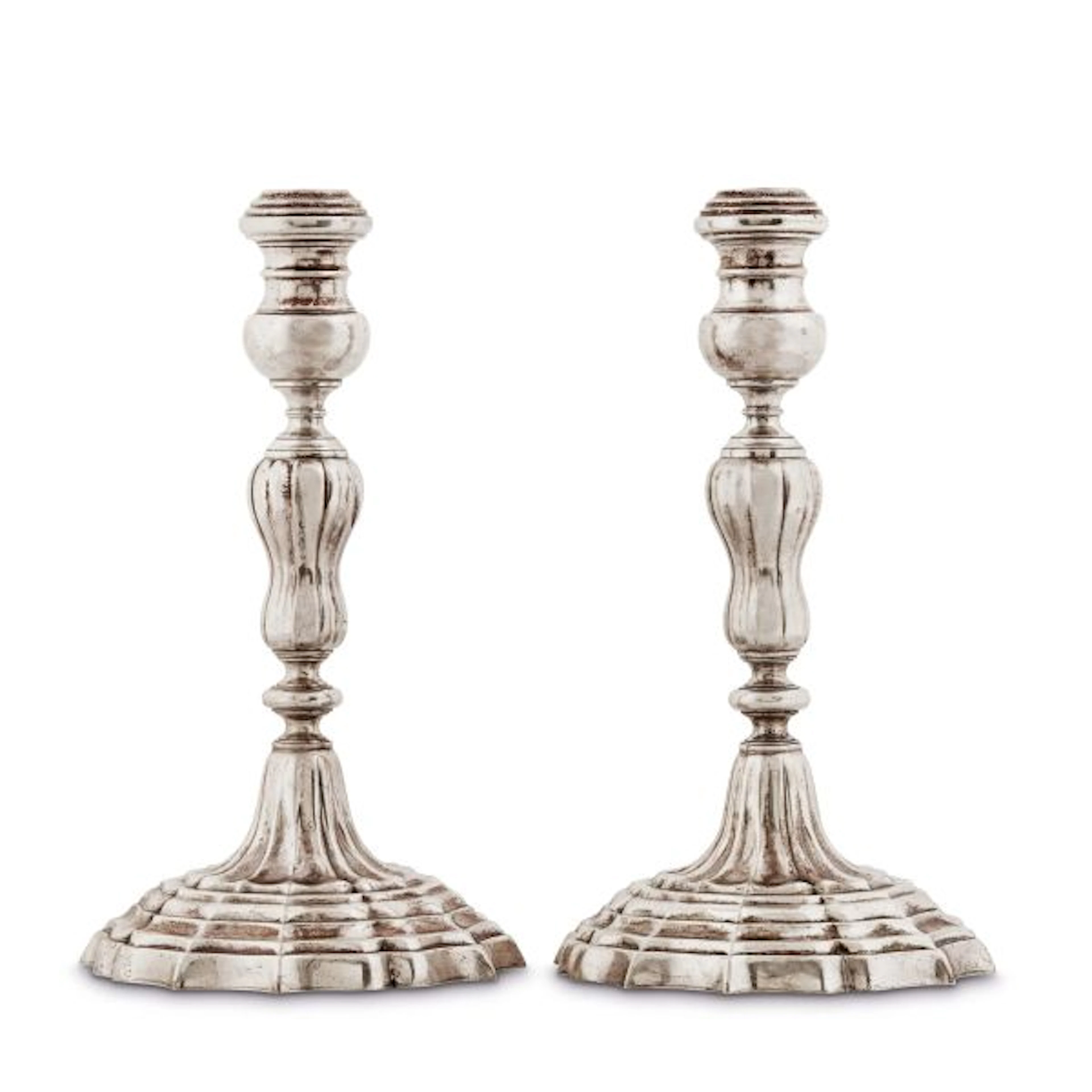 A PAIR OF SILVER CANDLESTICKS, BRANDIMARTE, FLORENCE, 20TH CENTURY