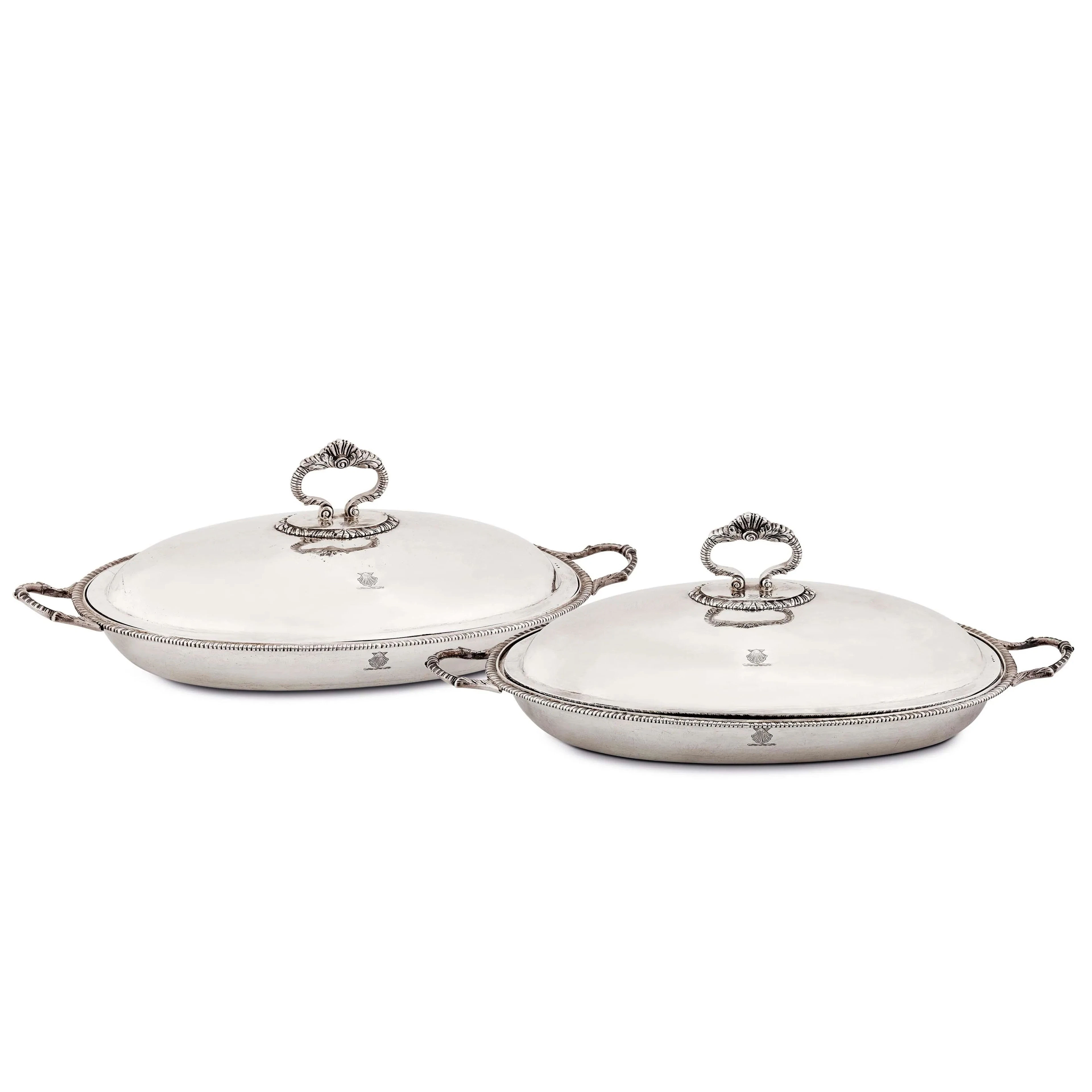 A PAIR OF SILVER LEGUMIÈRES, ANDREW FOGGELBERG AND STEPHEN GILBERT