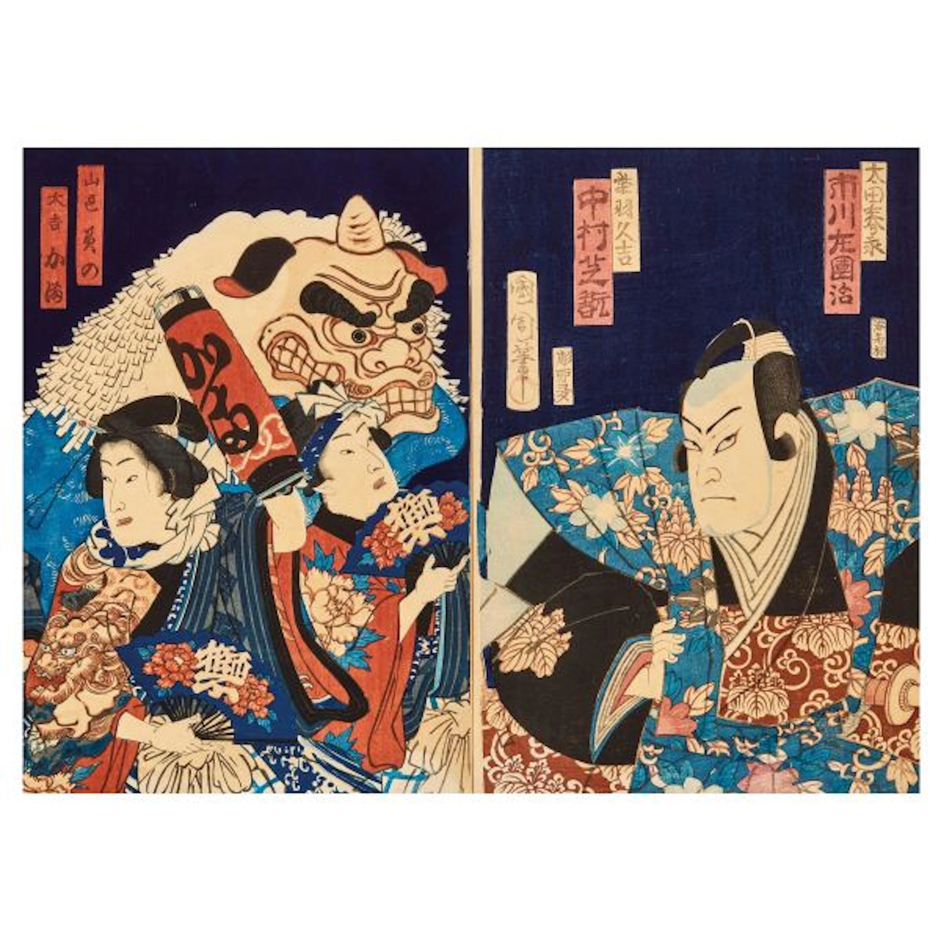 A PAIR OF WOODBLOCK PRINTS, JAPAN, MEIJI PERIOD, 19TH CENTURY