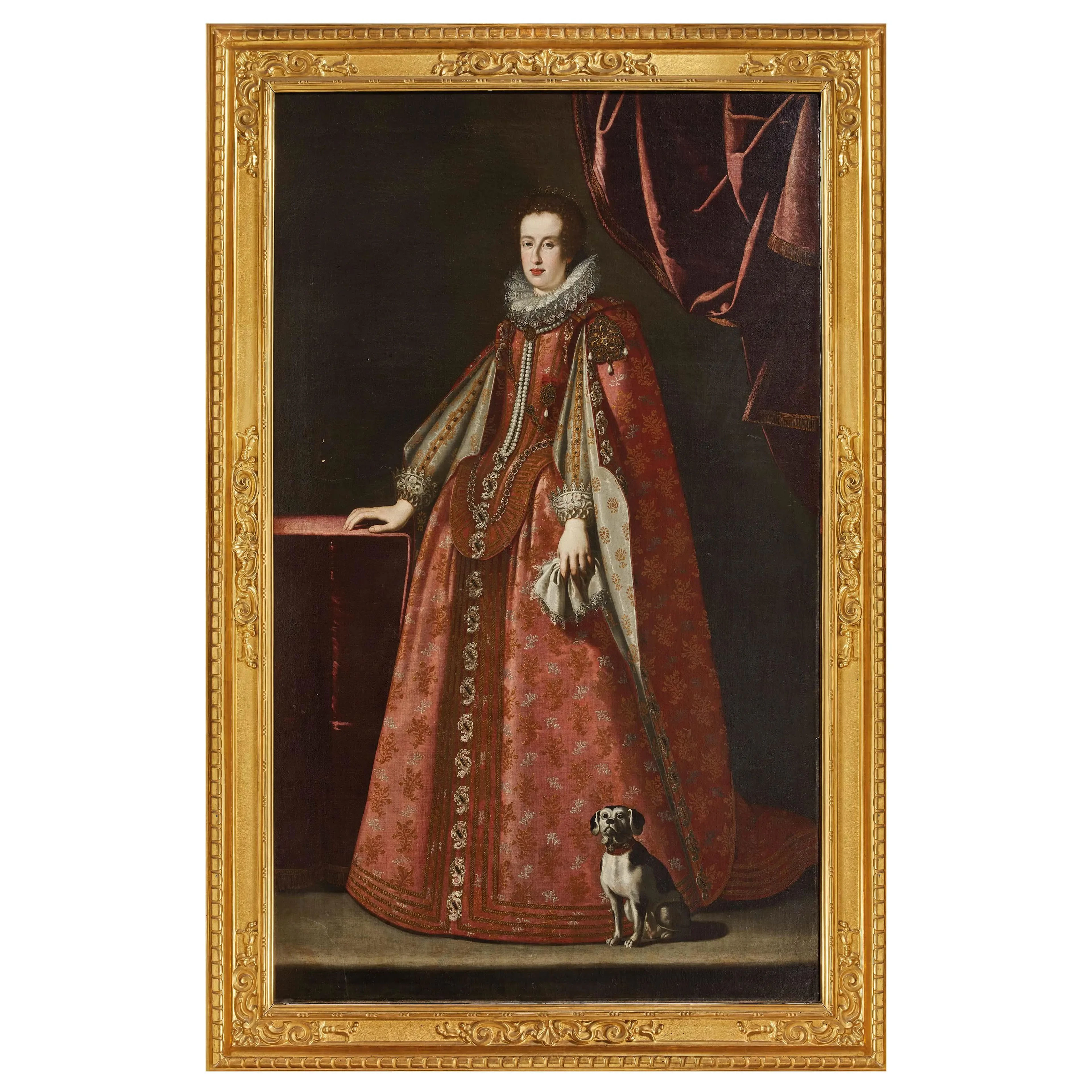 Tuscan painter, 17th century, portrait of Claudia de' Medici, oil on canvas