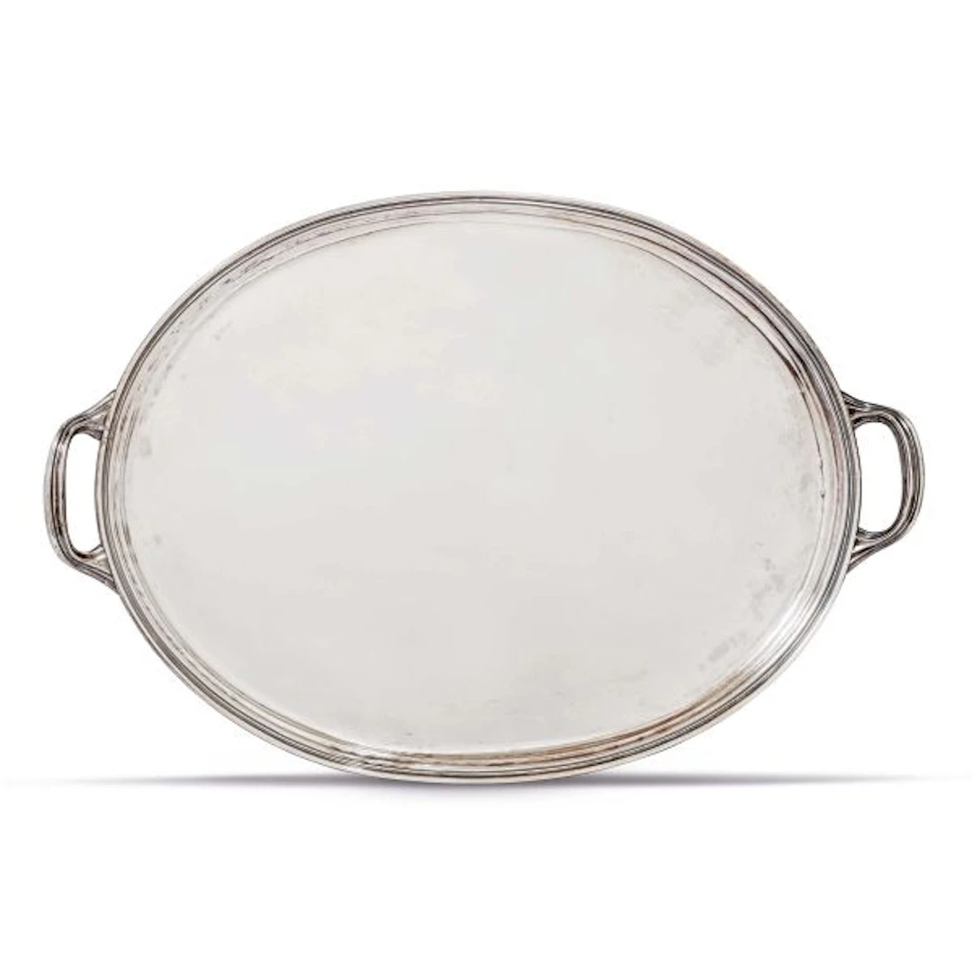 A SILVER TRAY, VENICE, 19TH CENTURY