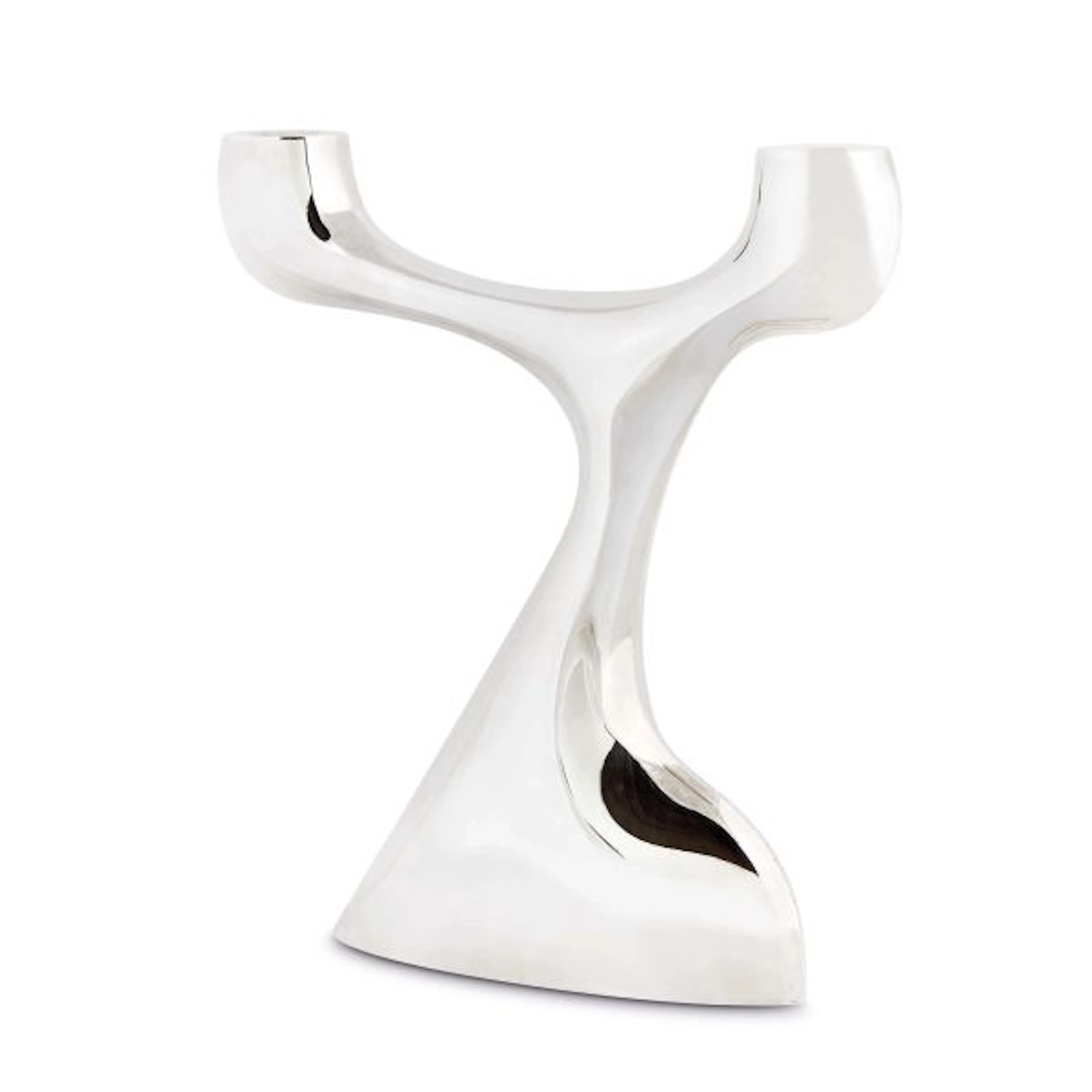 A SILVER 'MAX' CANDLE HOLDER, GABRIELE DE VECCHI, 20TH CENTURY