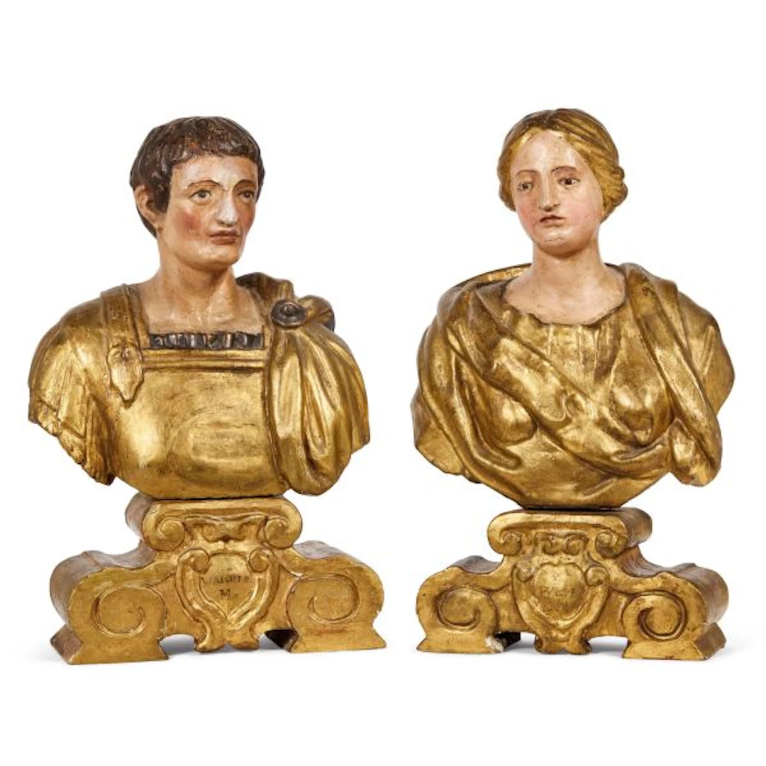 A PAIR OF NORTHERN ITALY BUSTS, 17TH CENTURY