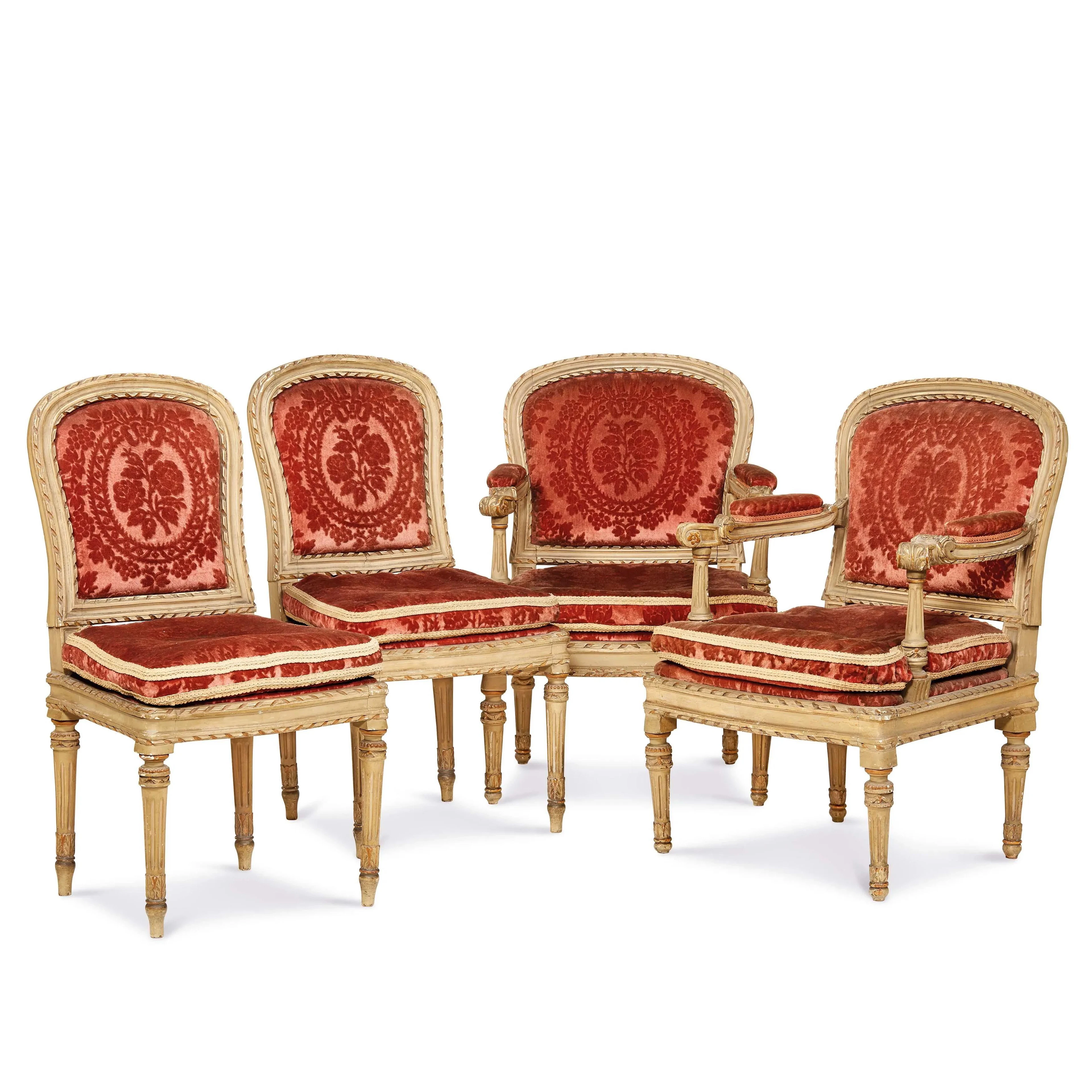 A NORTHERN ITALY SUITE FURNITURE SET, LATE 18TH CENTURY