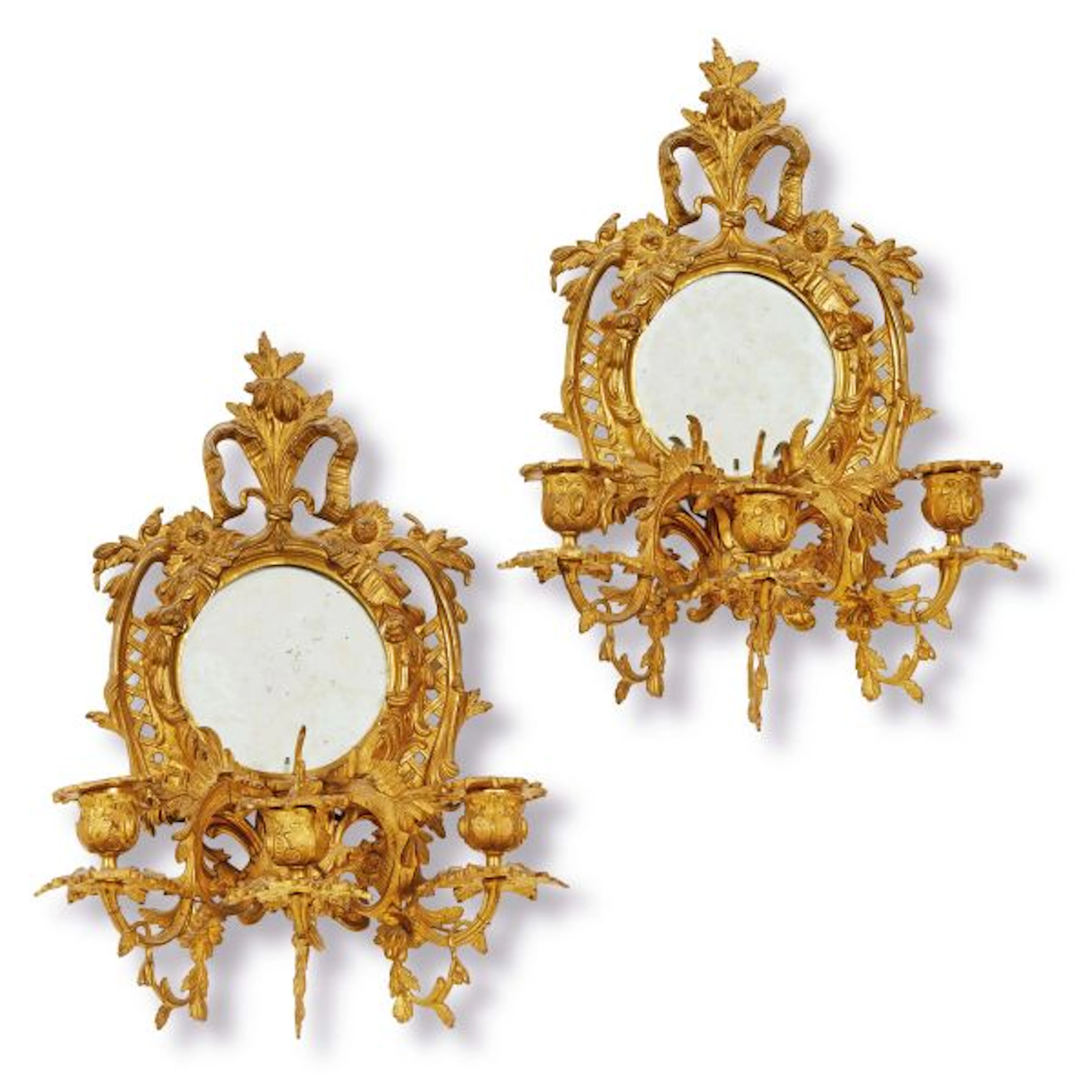 A PAIR OF APPLIQUES, LATE 19TH CENTURY
