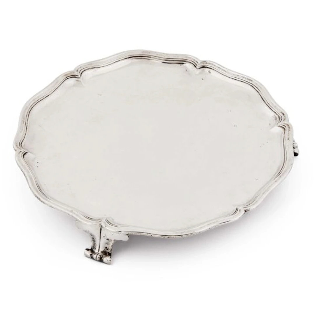 A SILVER SALVER, PROBABLY VICENZA, 18TH CENTURY