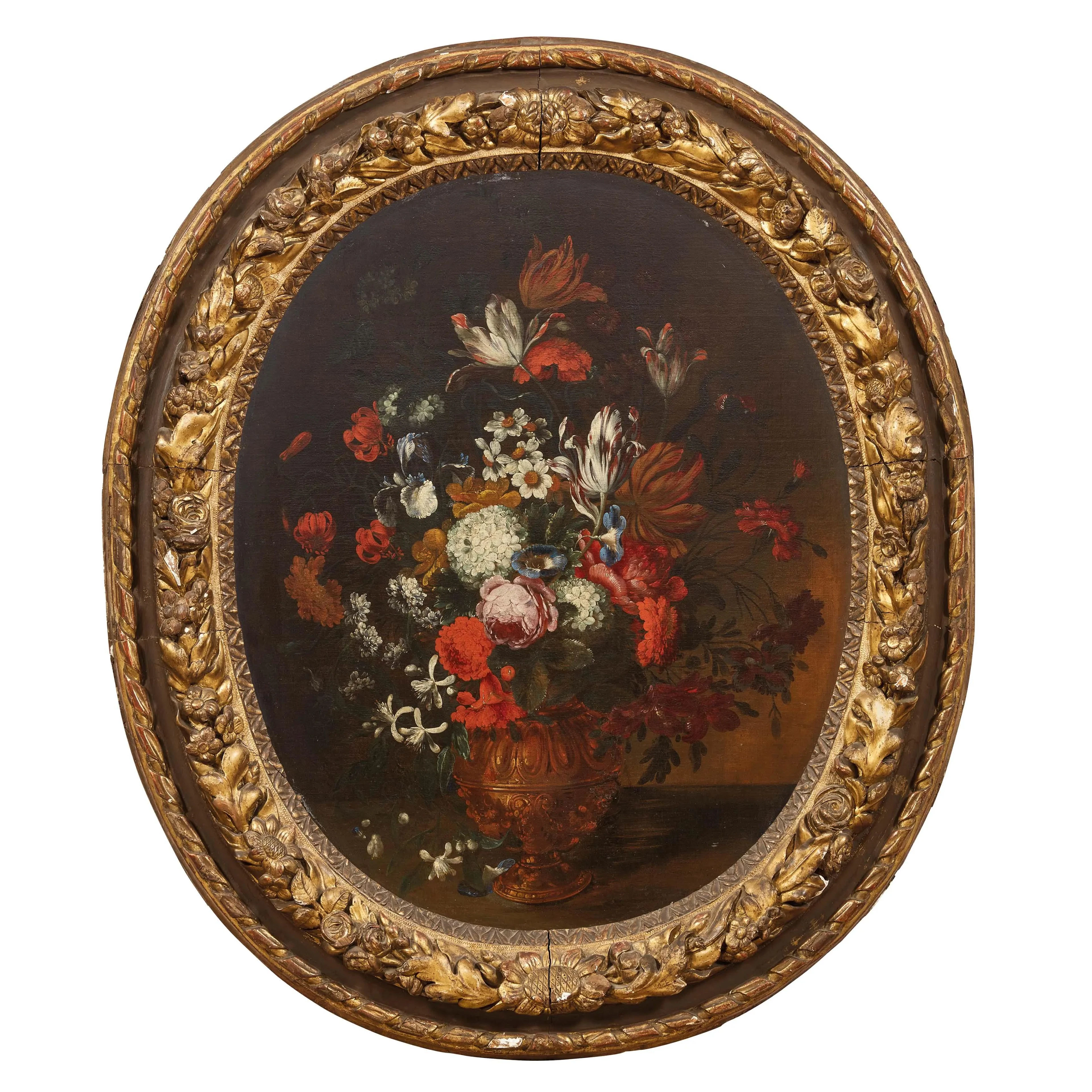 Laura Bernasconi, knows as Laura dei Fiori, bronze vase with carnations