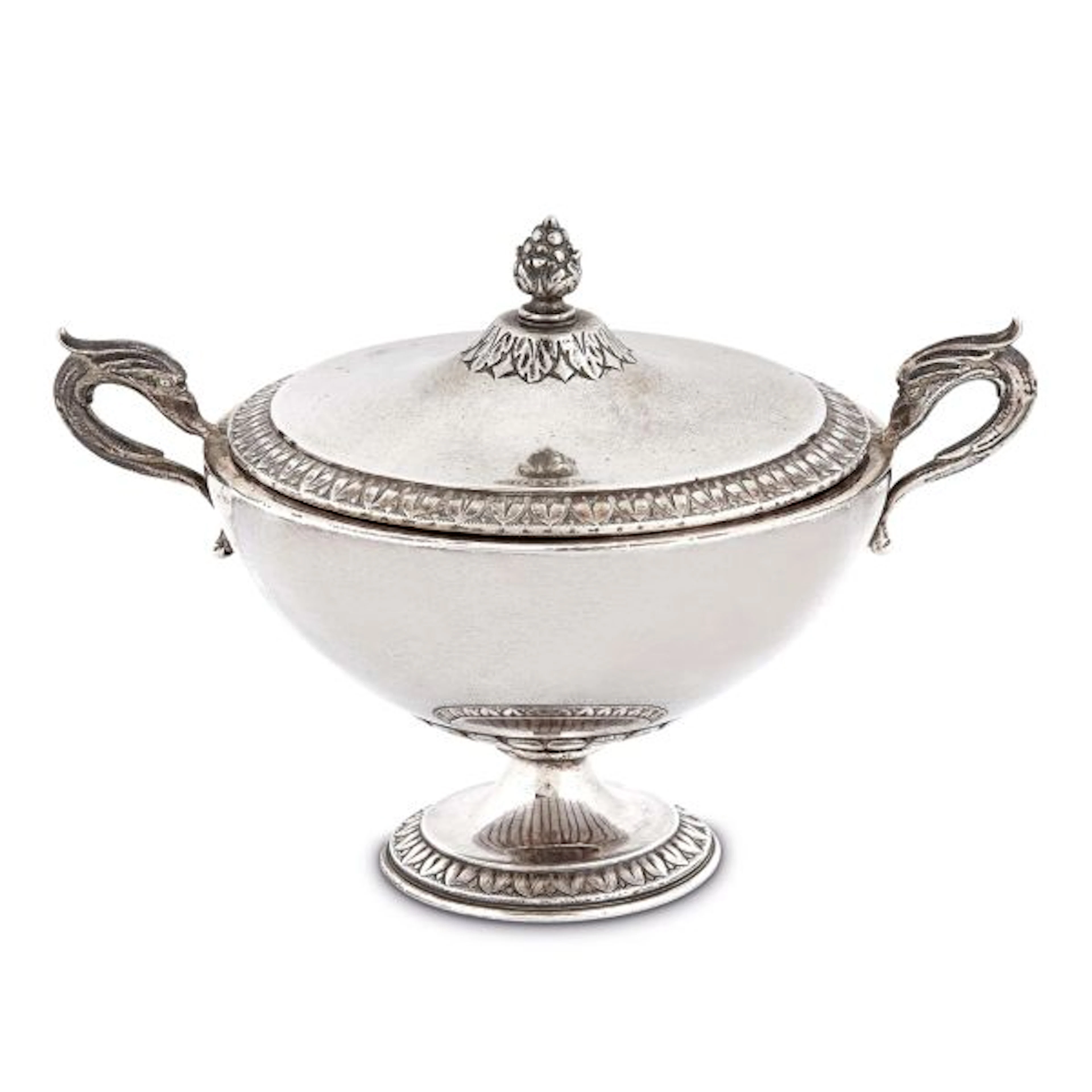 A SILVER SUGAR BOWL, ITALY, 20TH CENTURY
