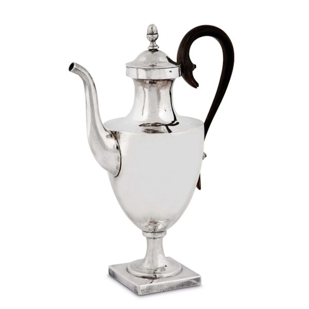 A SILVER COFFEE POT, ROME, FIRST HALF 19TH CENTURY