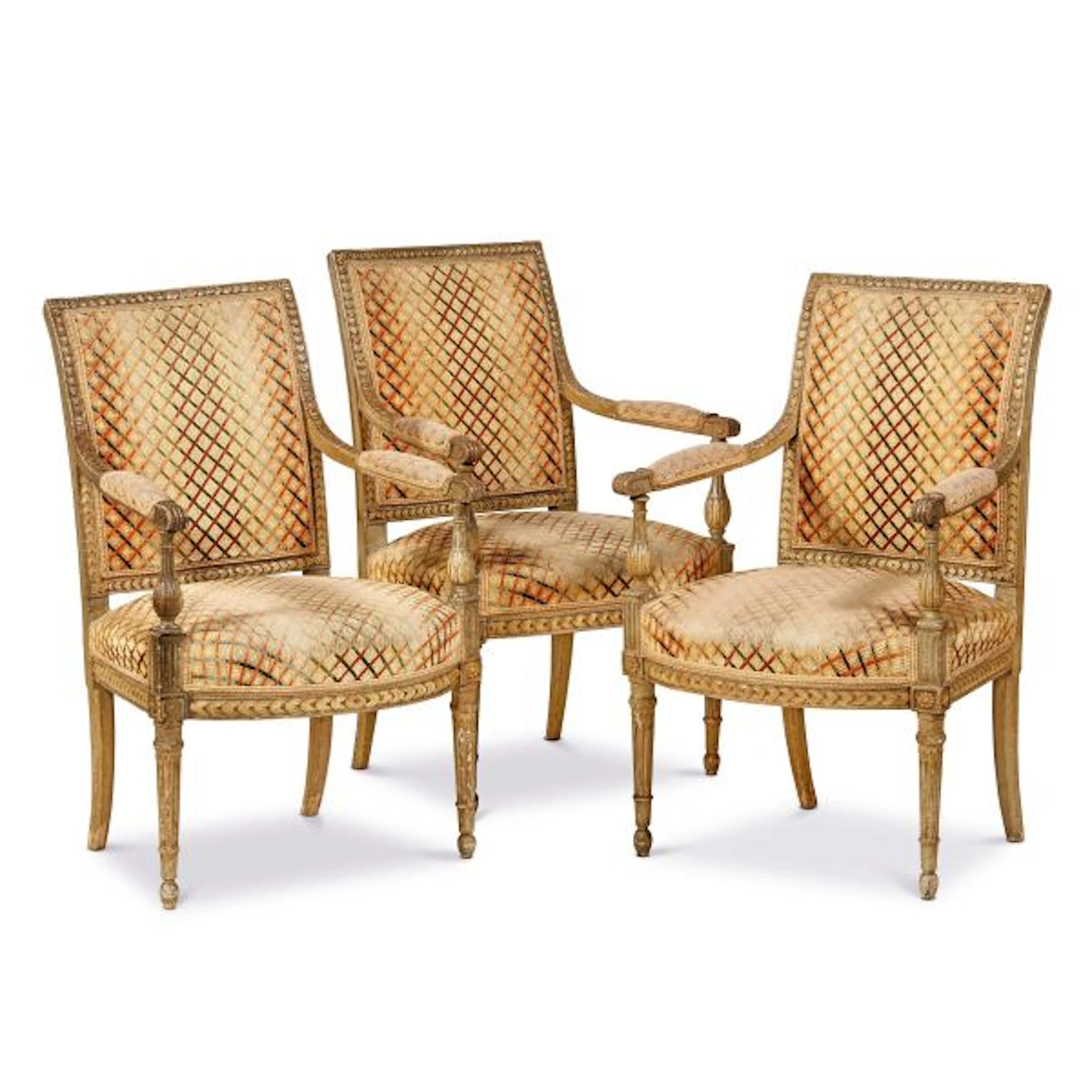 THREE NORTHERN ITALY ARMCHAIRS, LATE 18TH CENTURY
