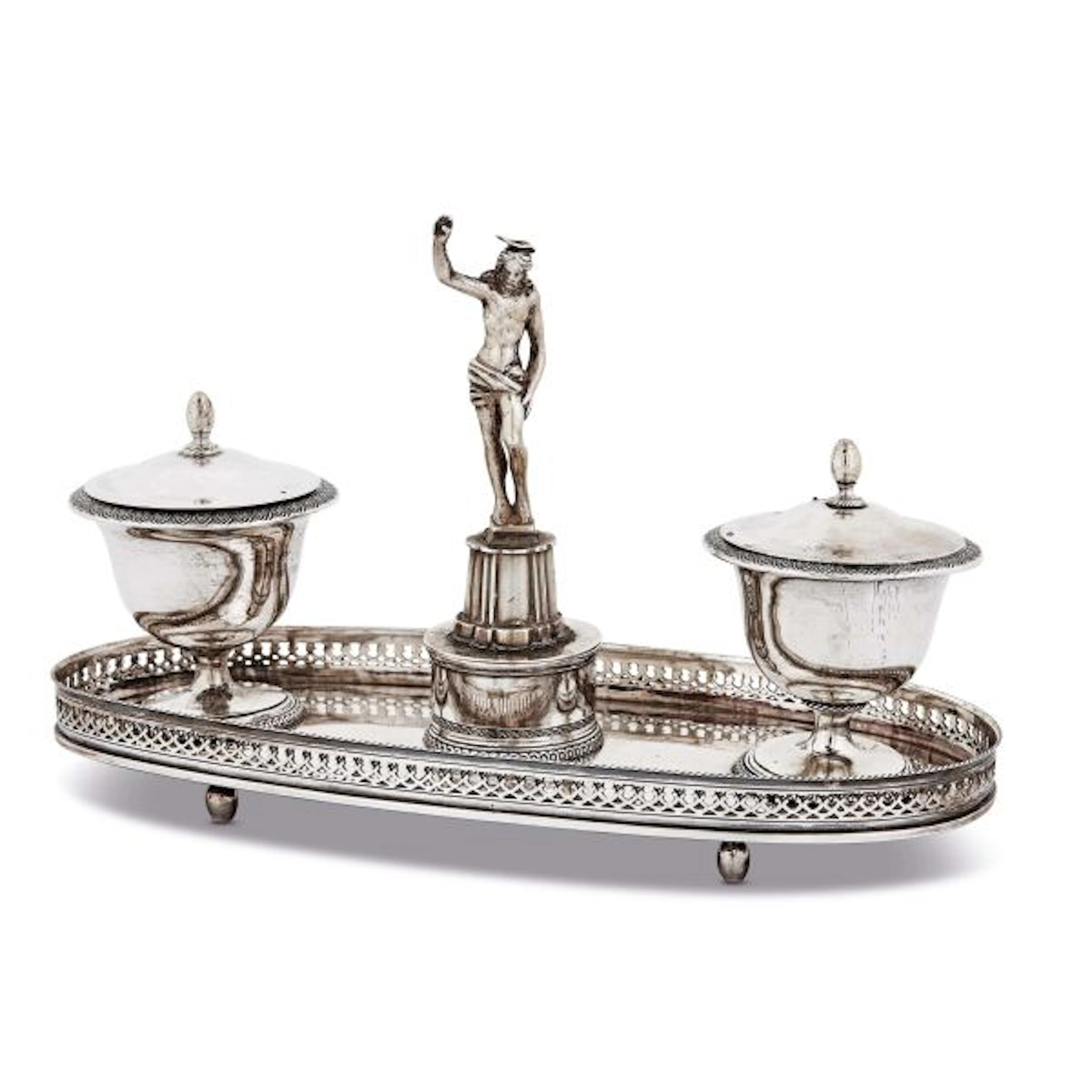 A SILVER INKWELL, ANTONIO LEGNANI, MILAN, 1822/1828