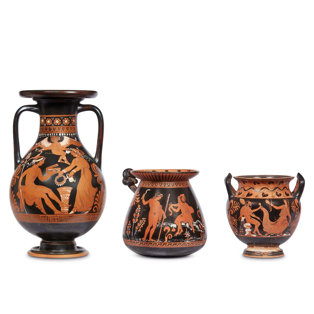 A PELIKE, JUG AND STAMNOS, 19TH CENTURY