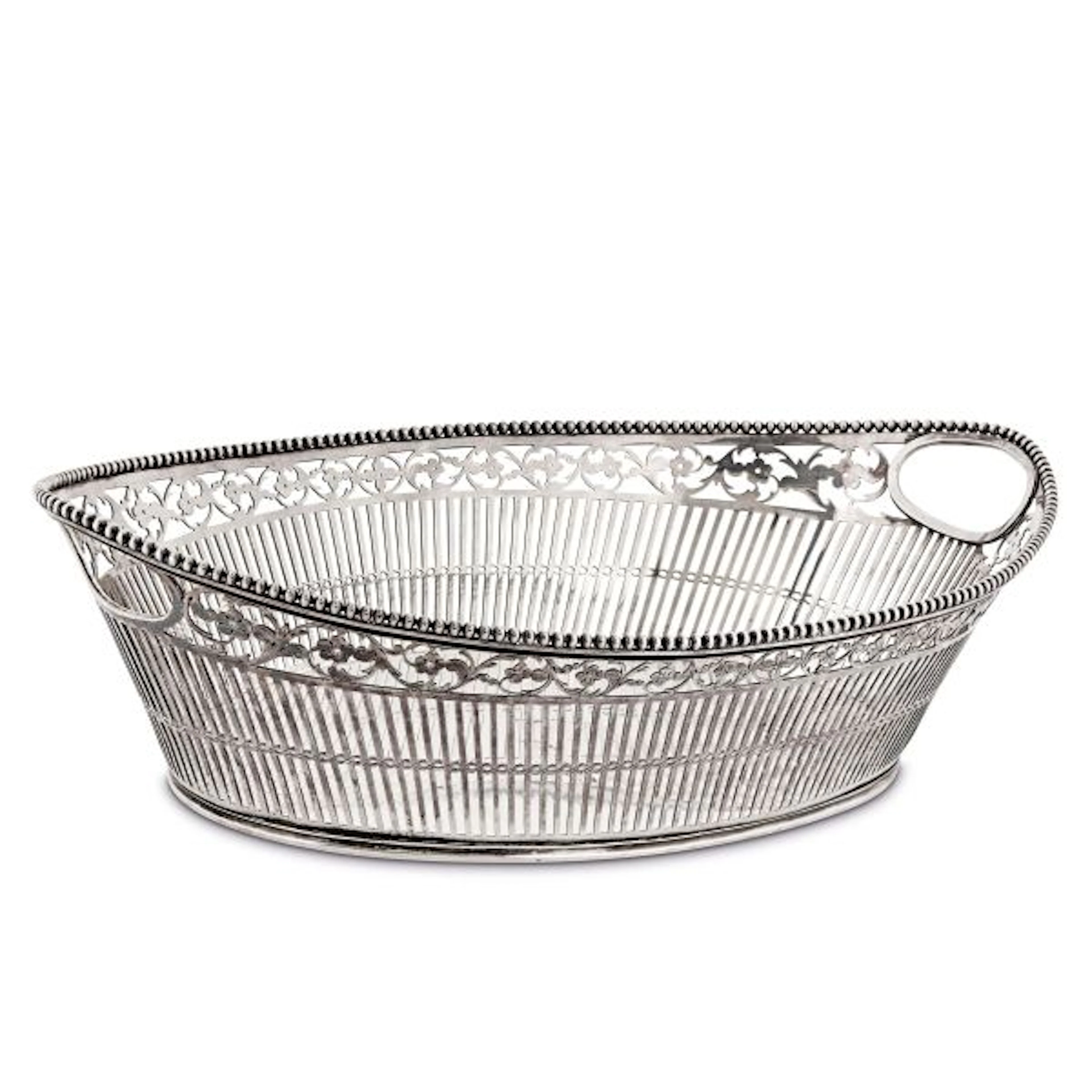 A SILVER BASKET, 20TH CENTURY