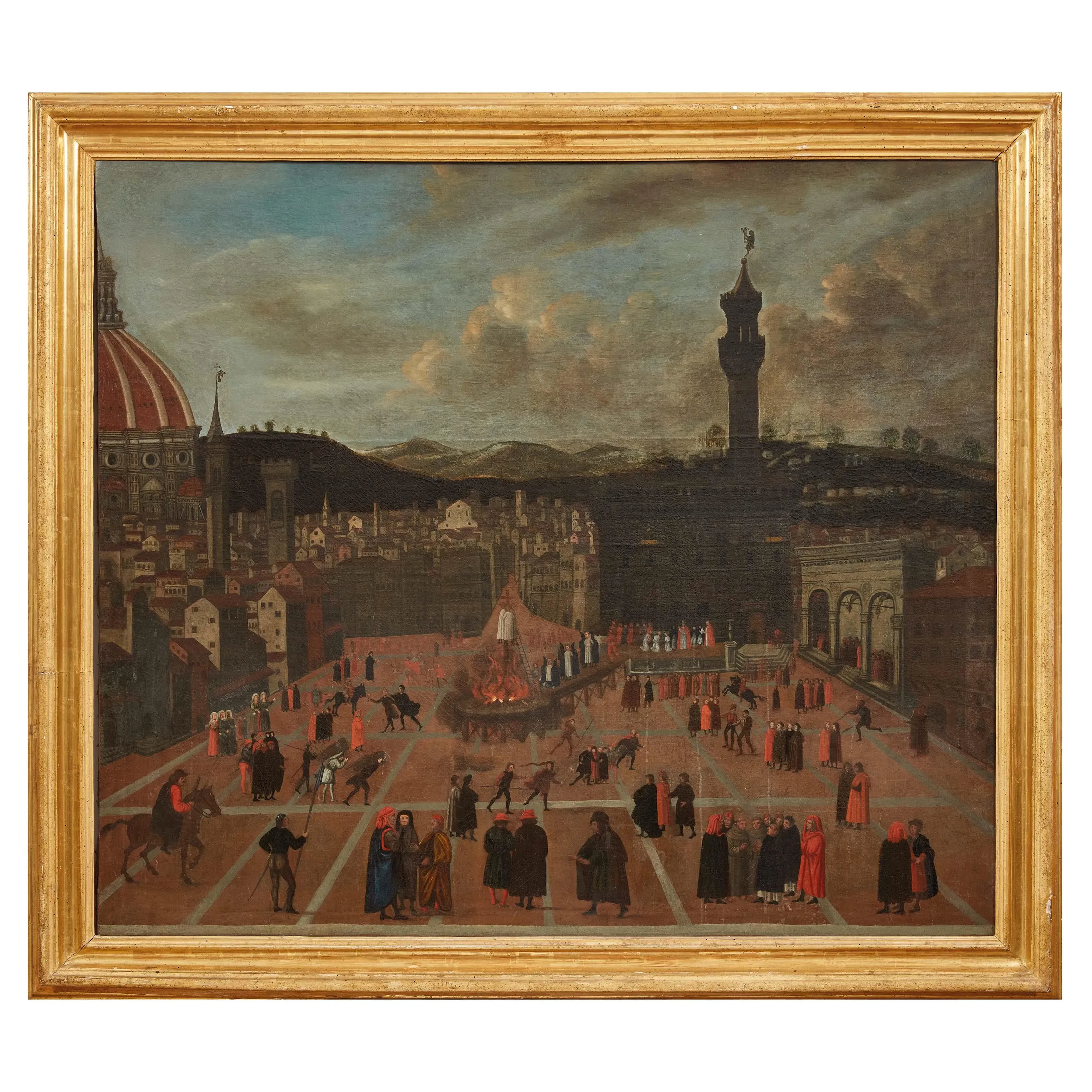 Florentine school, 17th-18th century, view of Piazza della Signoria