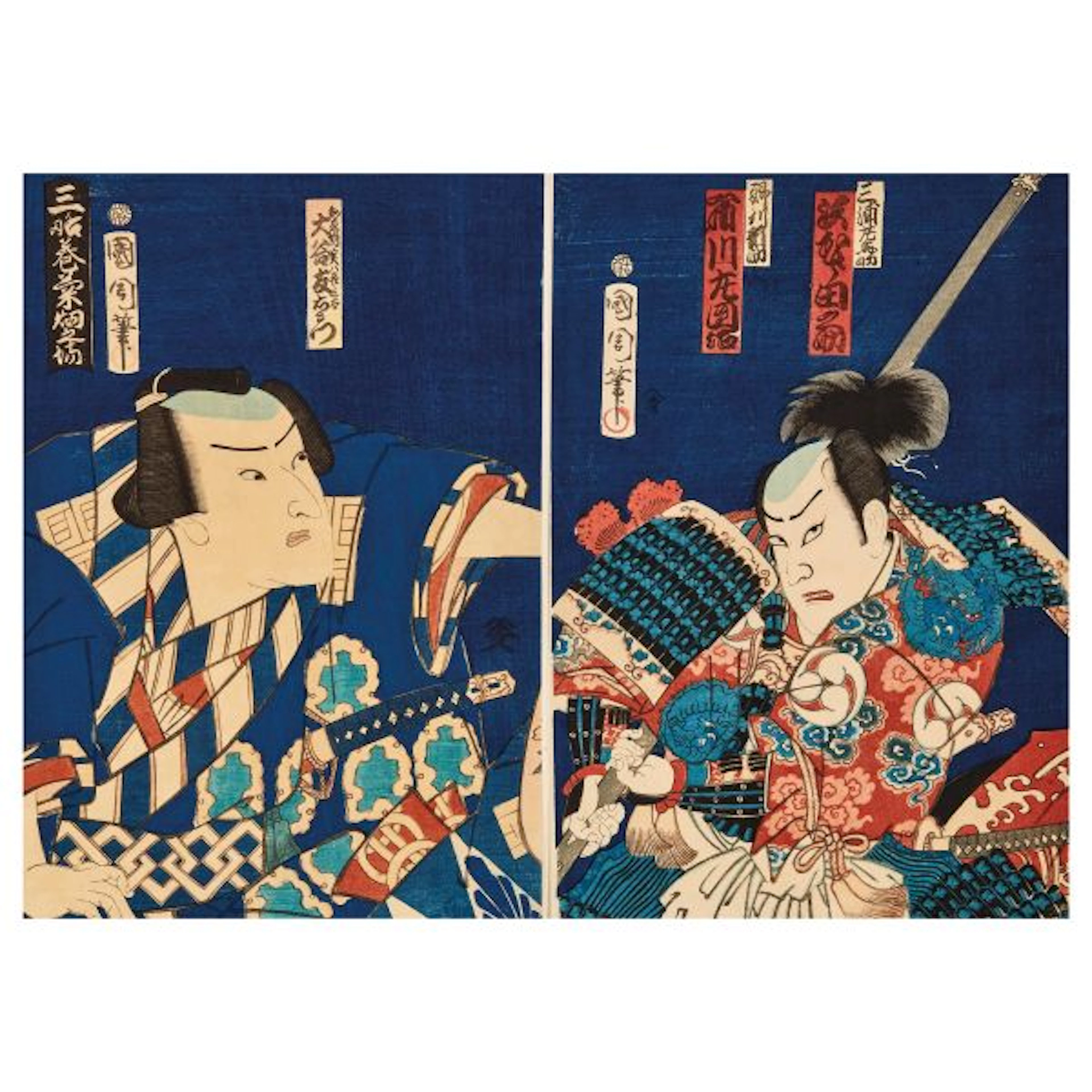 A PAIR OF WOODBLOCK PRINTS, JAPAN, MEIJI PERIOD, 19TH CENTURY