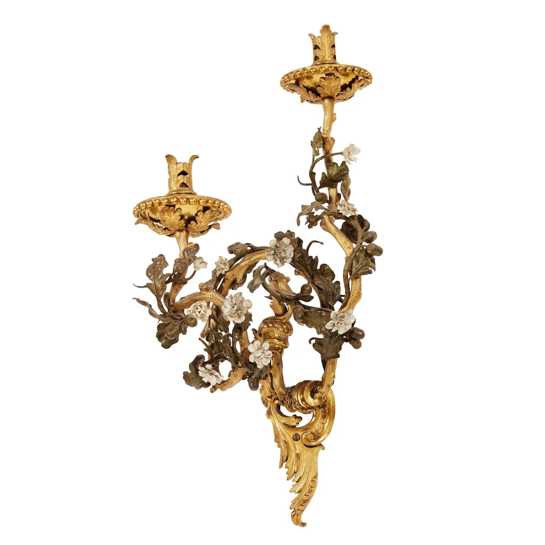 FOUR LARGE PIEDMONTESE APPLIQUES, PROBABLY FRANCESCO LADATTE, MID 18TH CENTURY